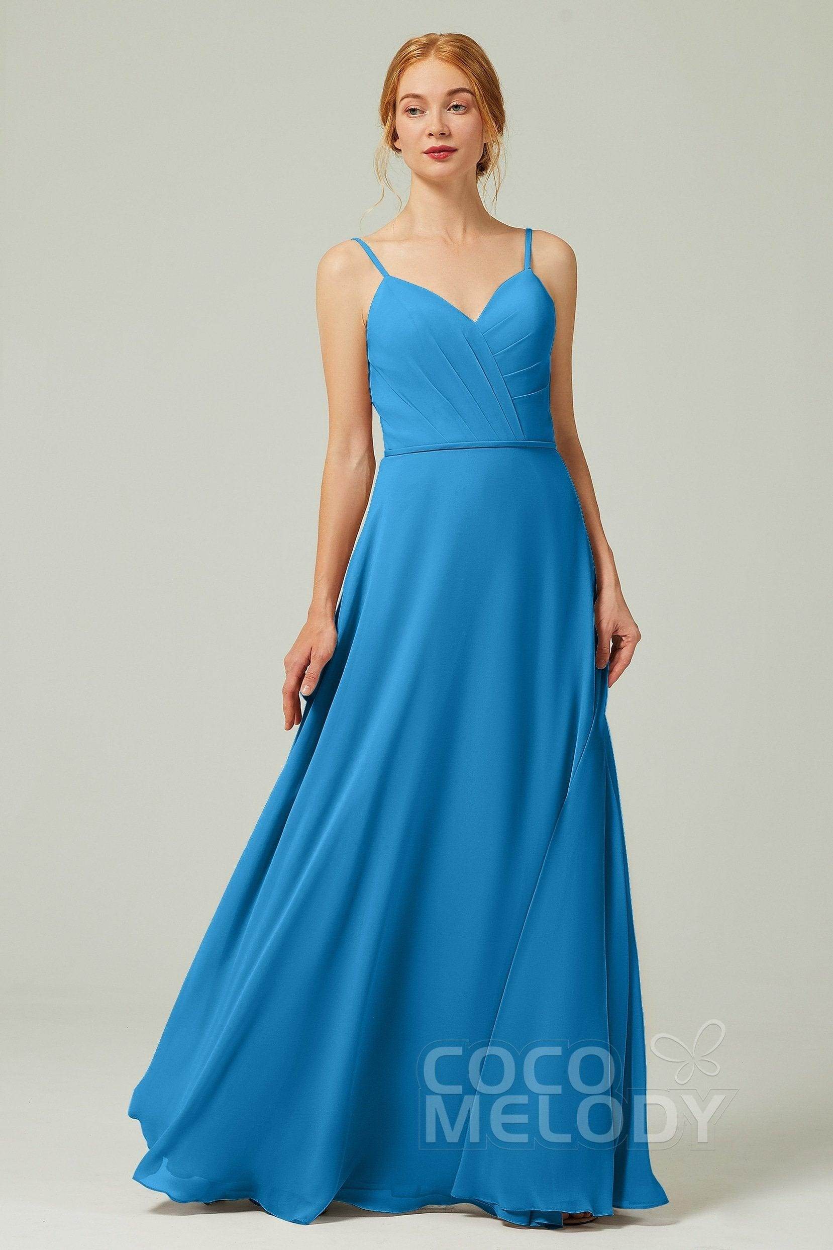 A-Line Floor Length Chiffon Bridesmaid Dress CB0312