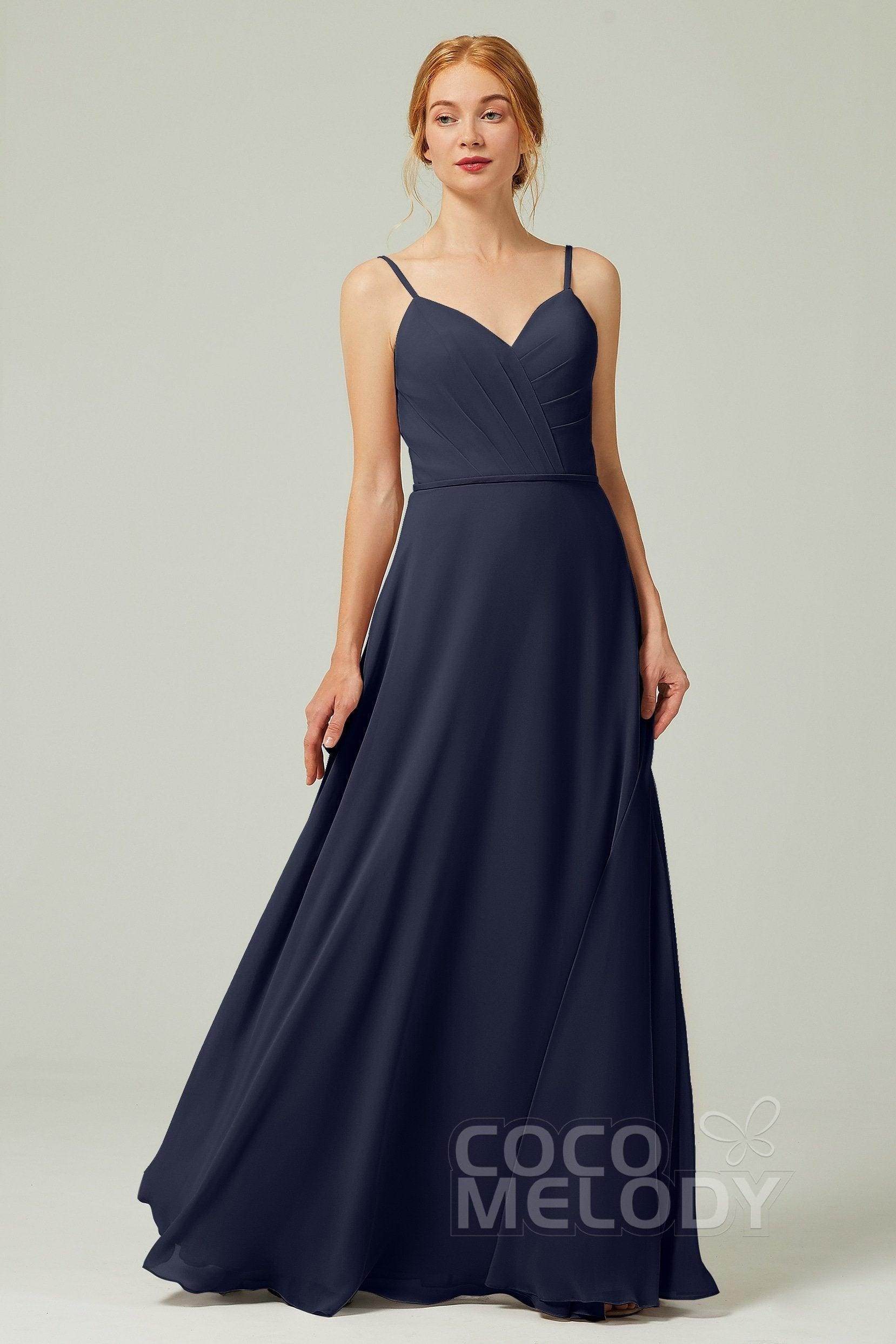 A-Line Floor Length Chiffon Bridesmaid Dress CB0312