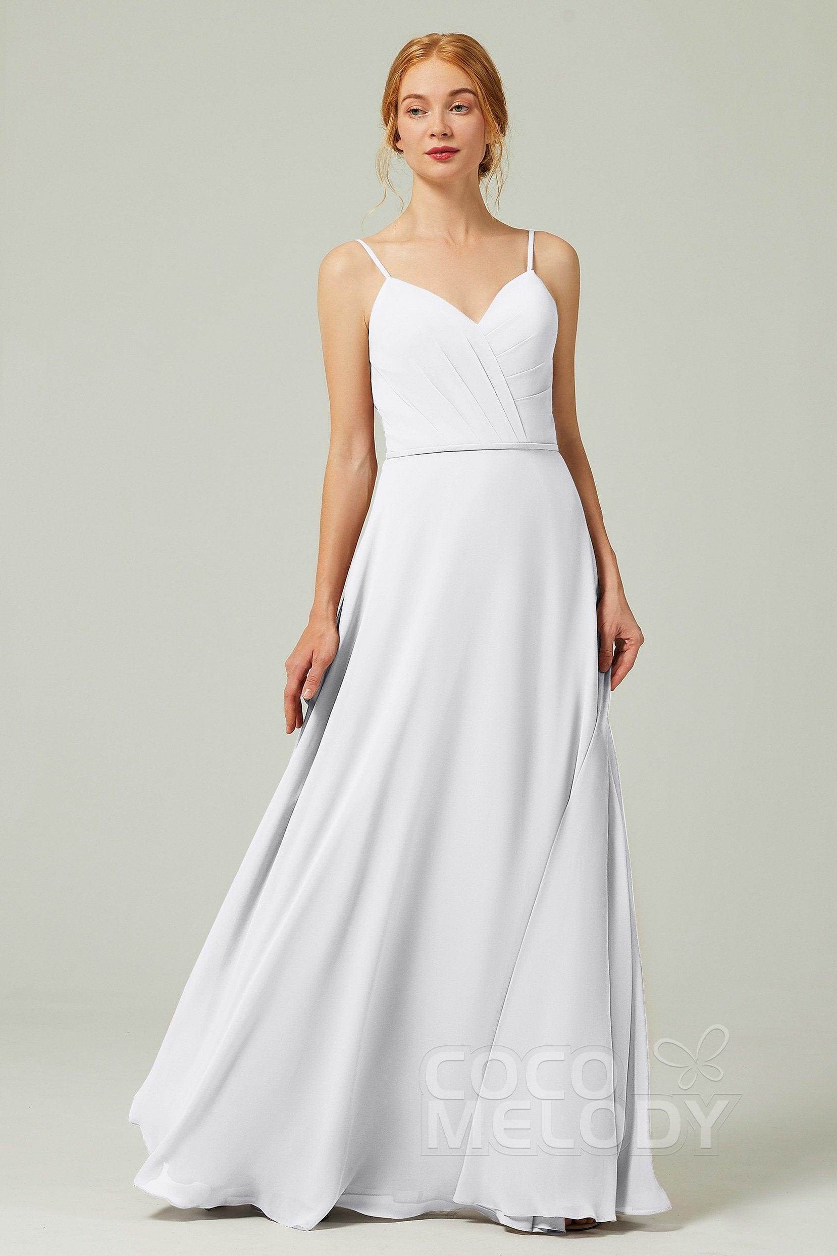 A-Line Floor Length Chiffon Bridesmaid Dress CB0312