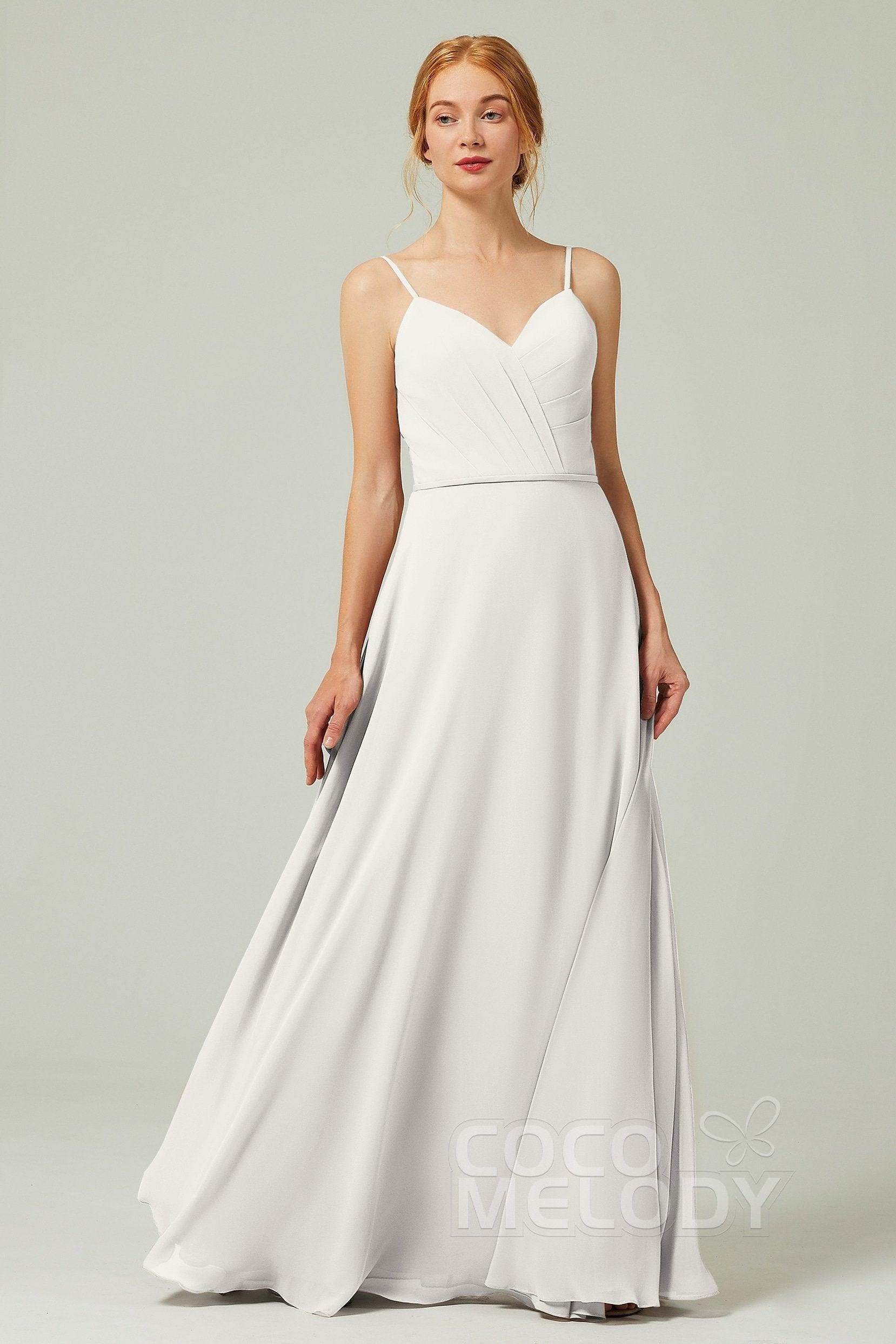 A-Line Floor Length Chiffon Bridesmaid Dress CB0312