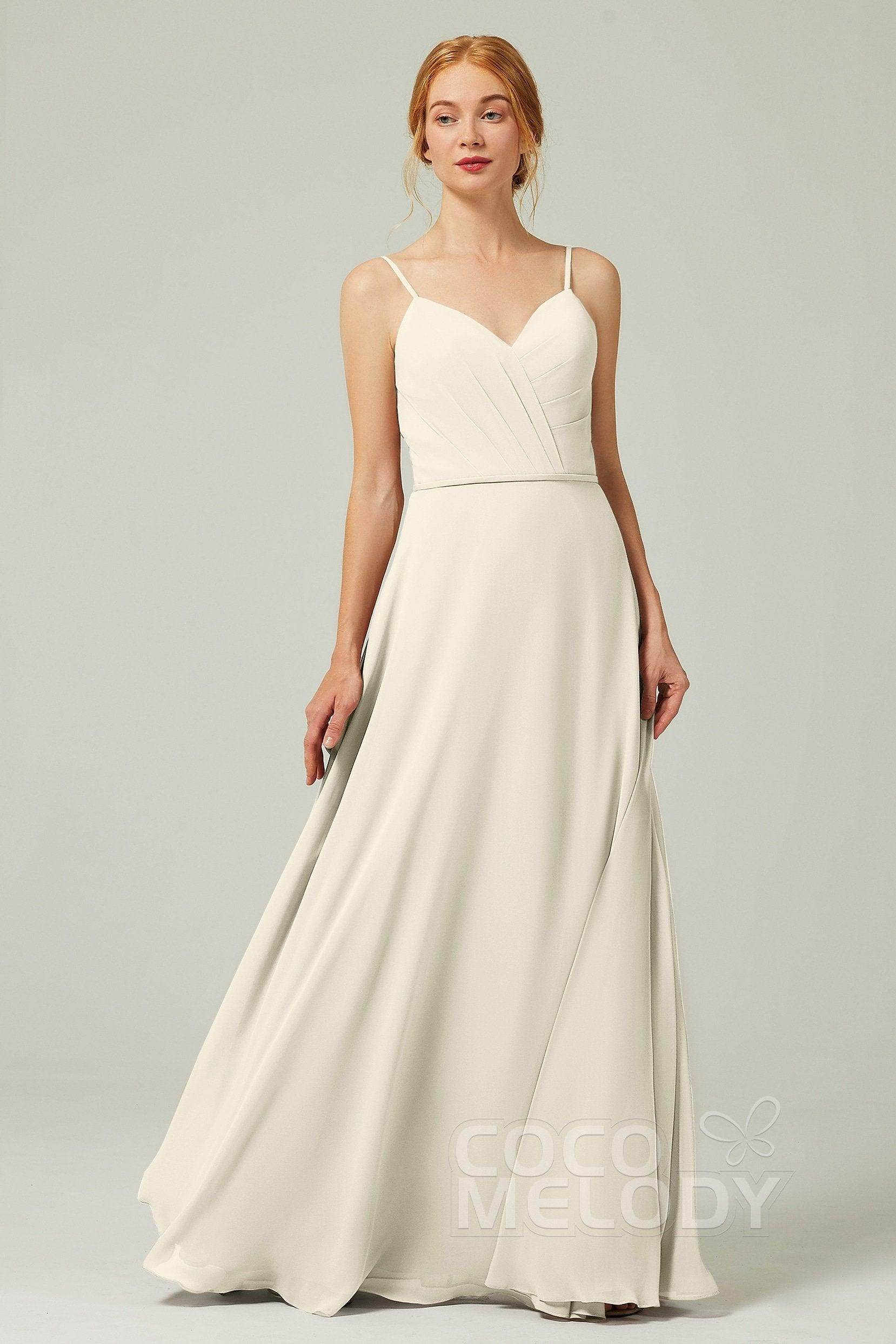 A-Line Floor Length Chiffon Bridesmaid Dress CB0312