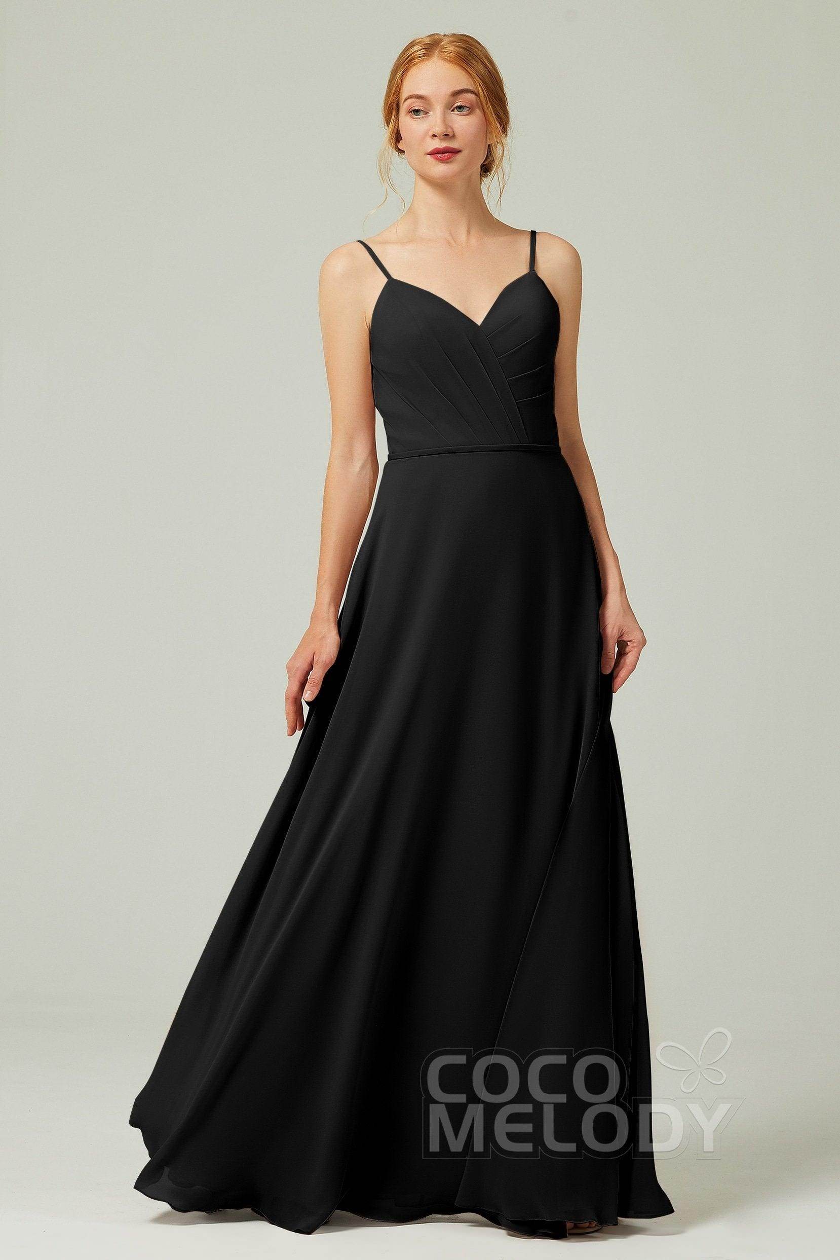 A-Line Floor Length Chiffon Bridesmaid Dress CB0312