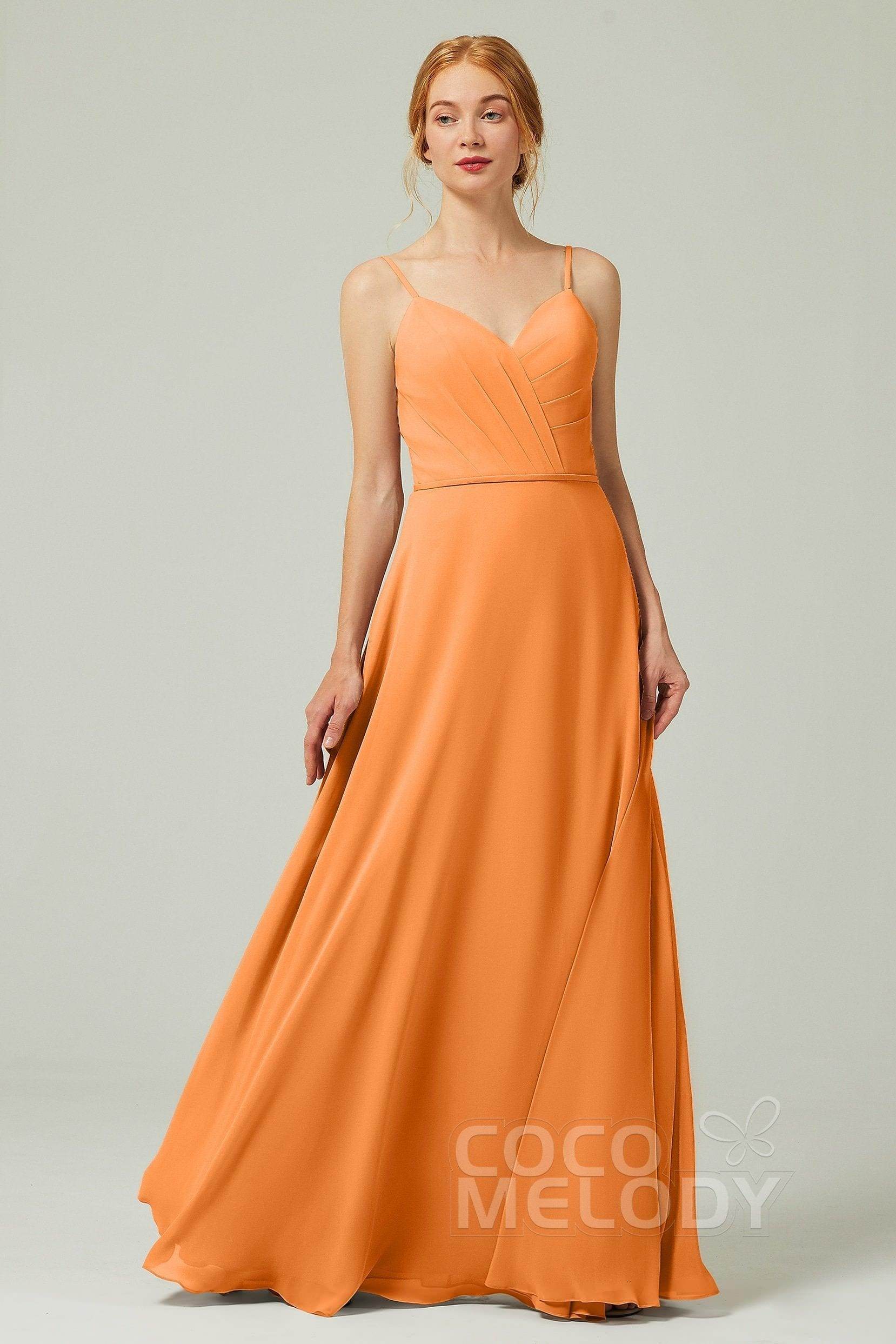 A-Line Floor Length Chiffon Bridesmaid Dress CB0312