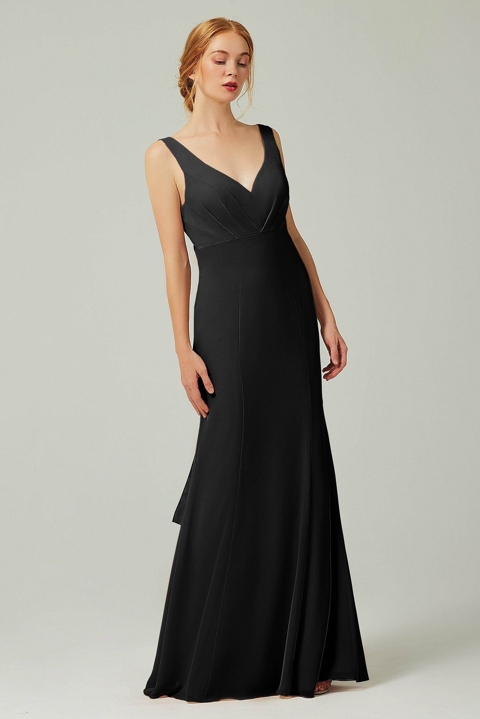 Sheath-Column Floor Length Chiffon Bridesmaid Dress CB0314