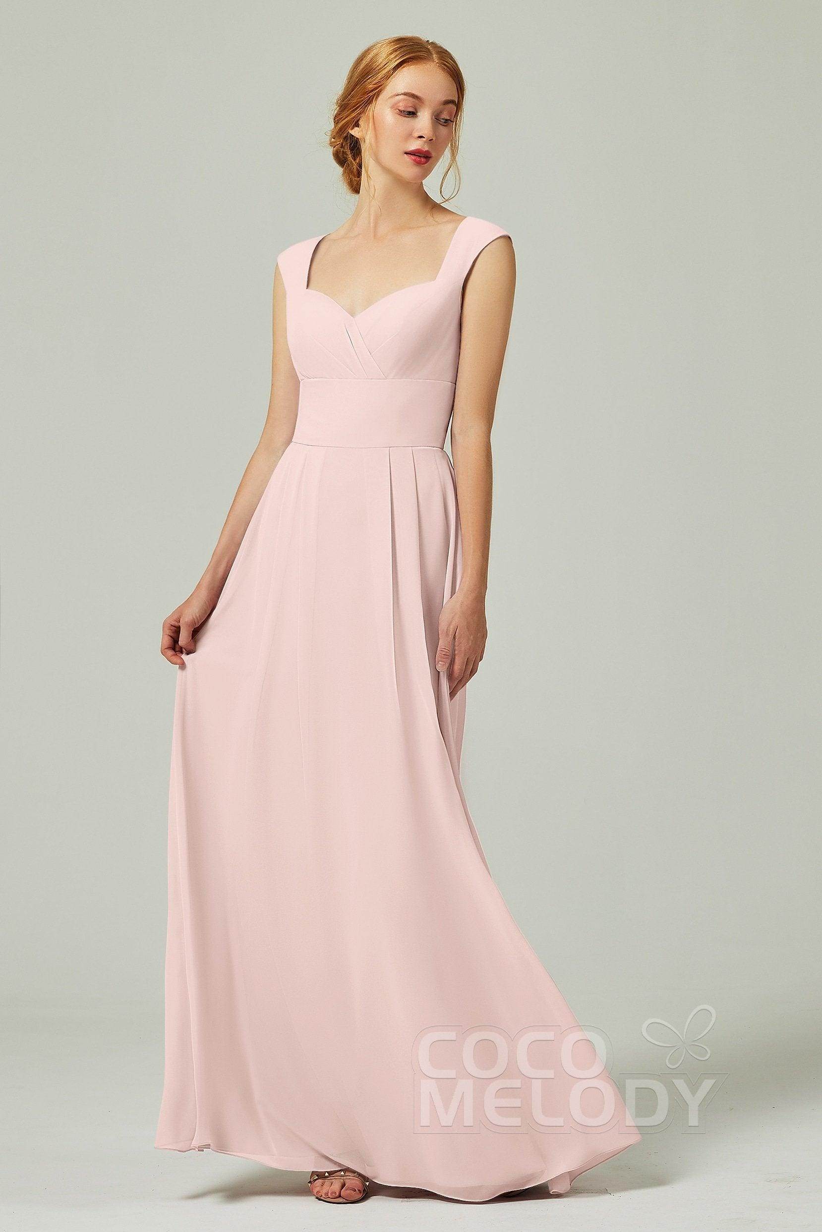 A-Line Floor Length Chiffon Bridesmaid Dress CB0315