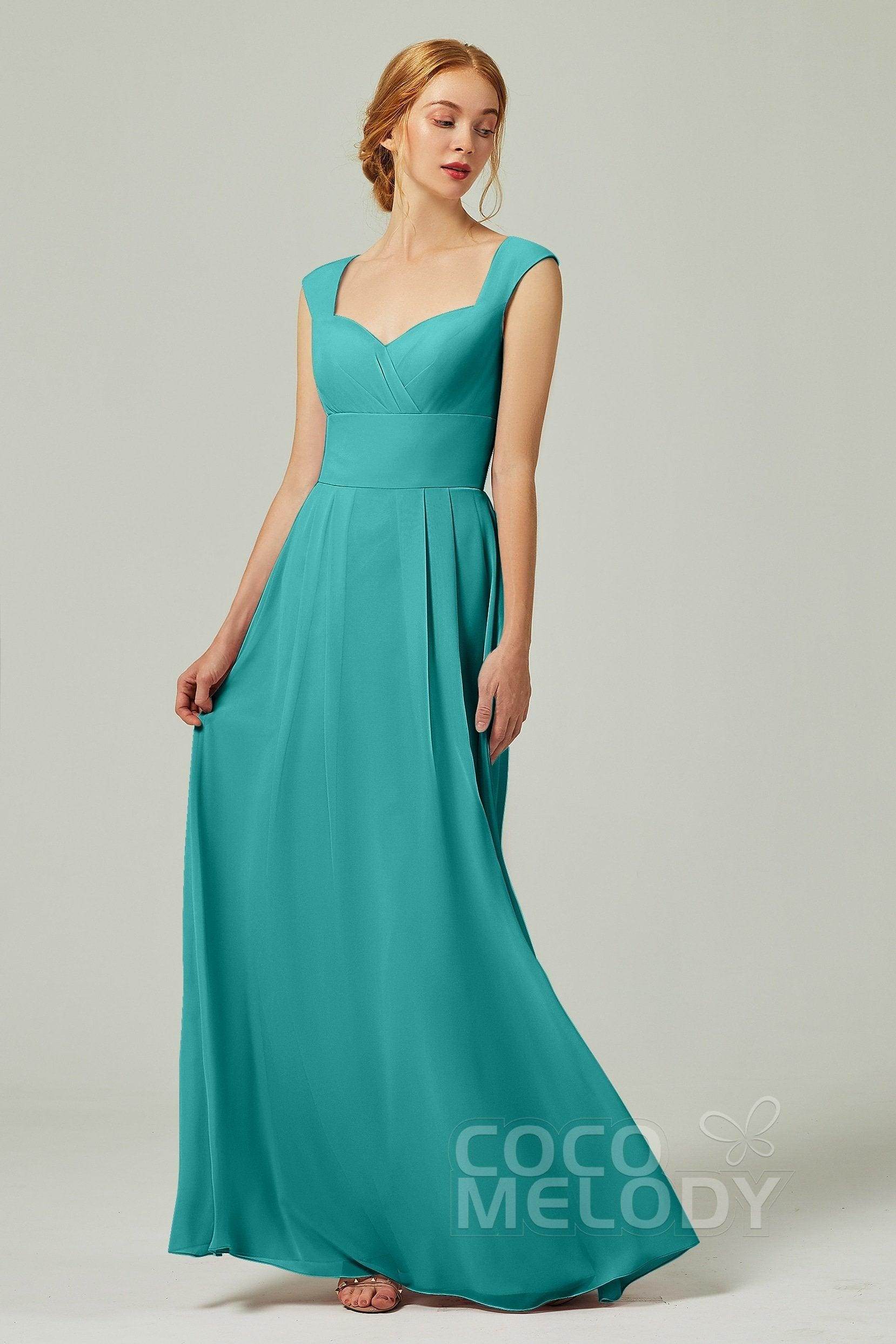 A-Line Floor Length Chiffon Bridesmaid Dress CB0315