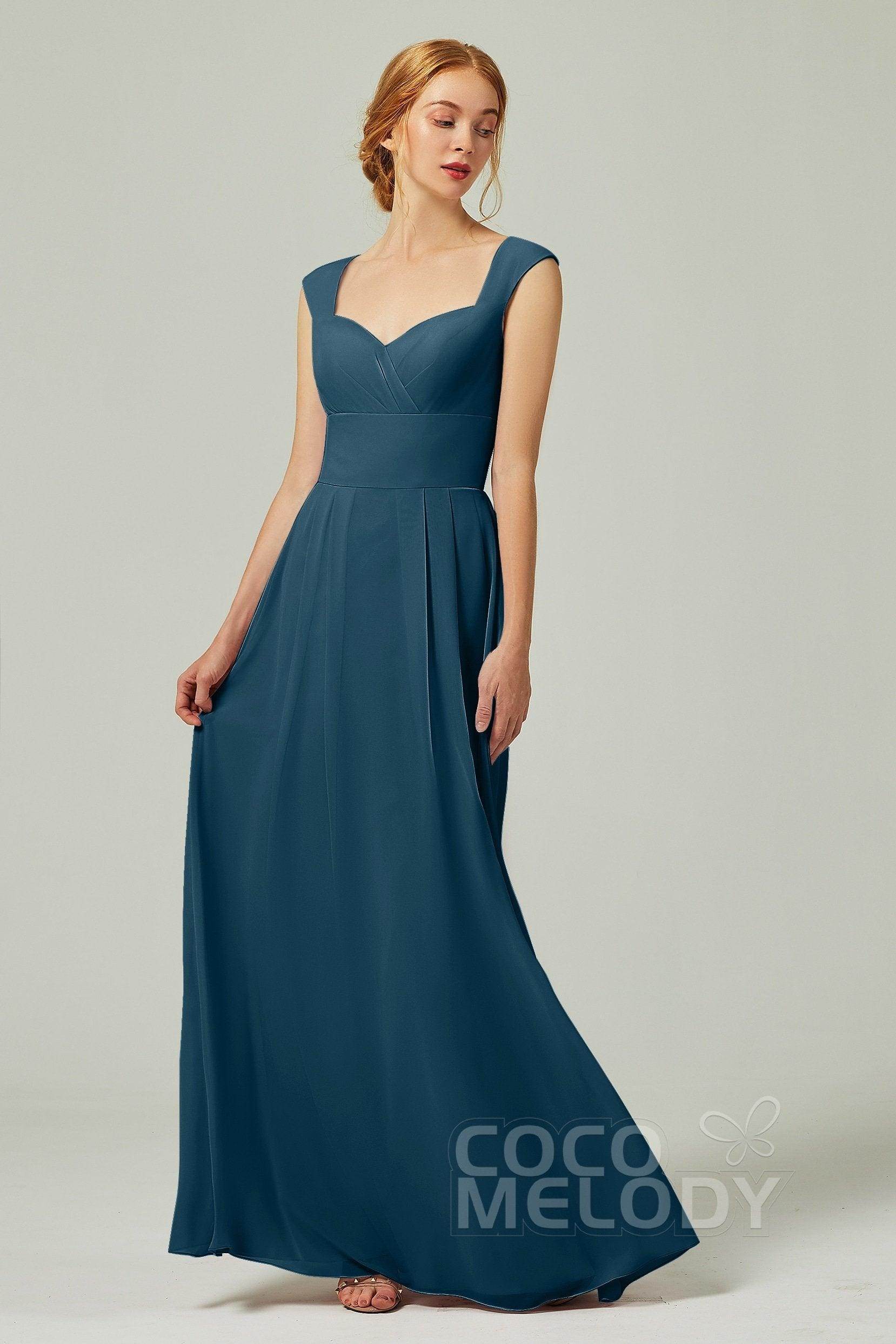 A-Line Floor Length Chiffon Bridesmaid Dress CB0315