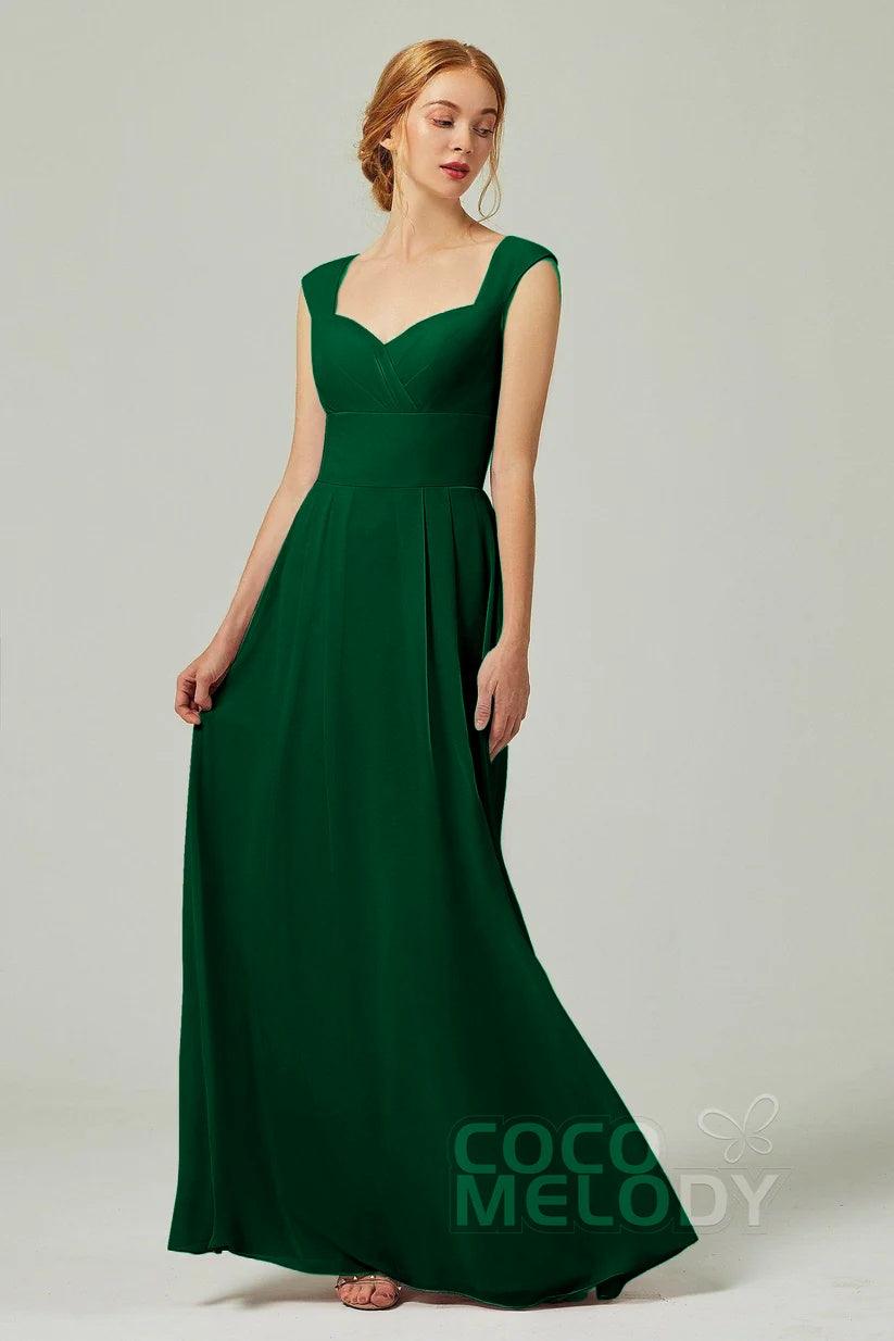 A-Line Floor Length Chiffon Bridesmaid Dress CB0315