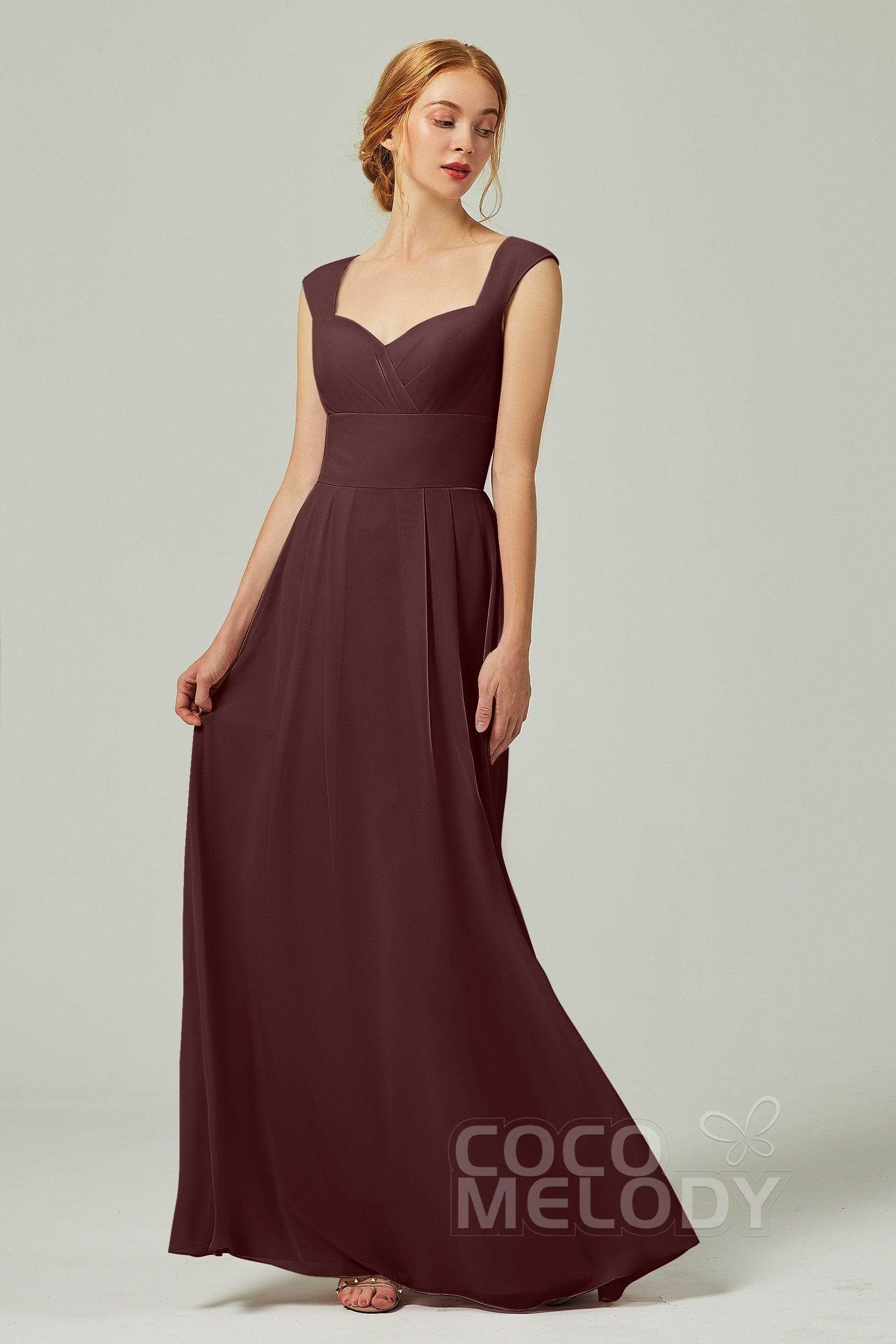 A-Line Floor Length Chiffon Bridesmaid Dress CB0315