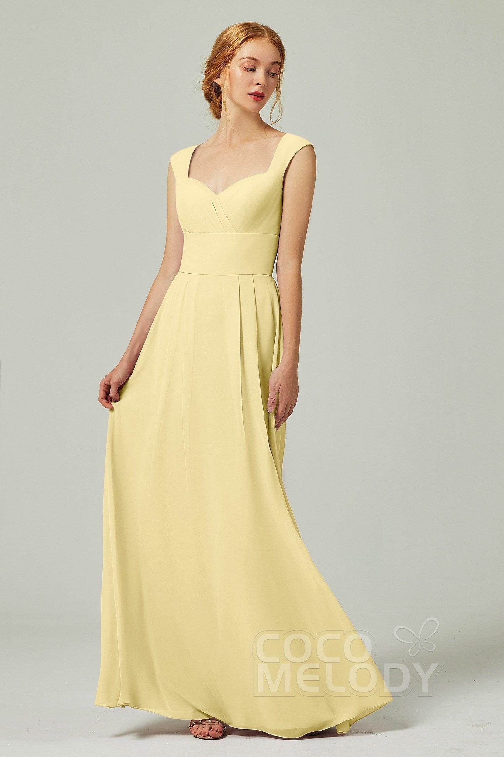 A-Line Floor Length Chiffon Bridesmaid Dress CB0315