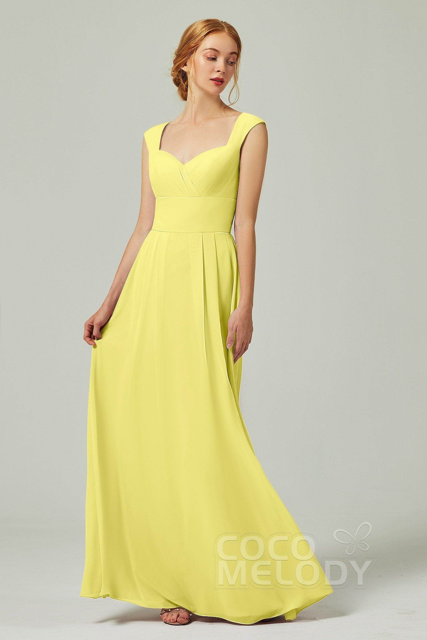 A-Line Floor Length Chiffon Bridesmaid Dress CB0315