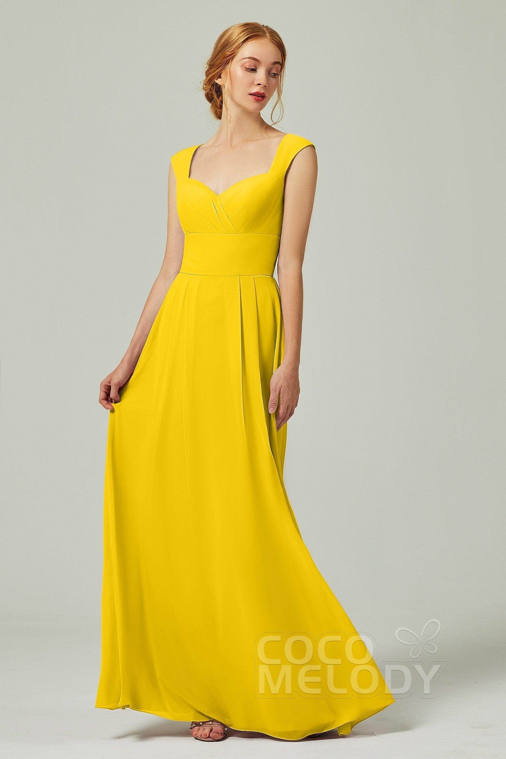 A-Line Floor Length Chiffon Bridesmaid Dress CB0315