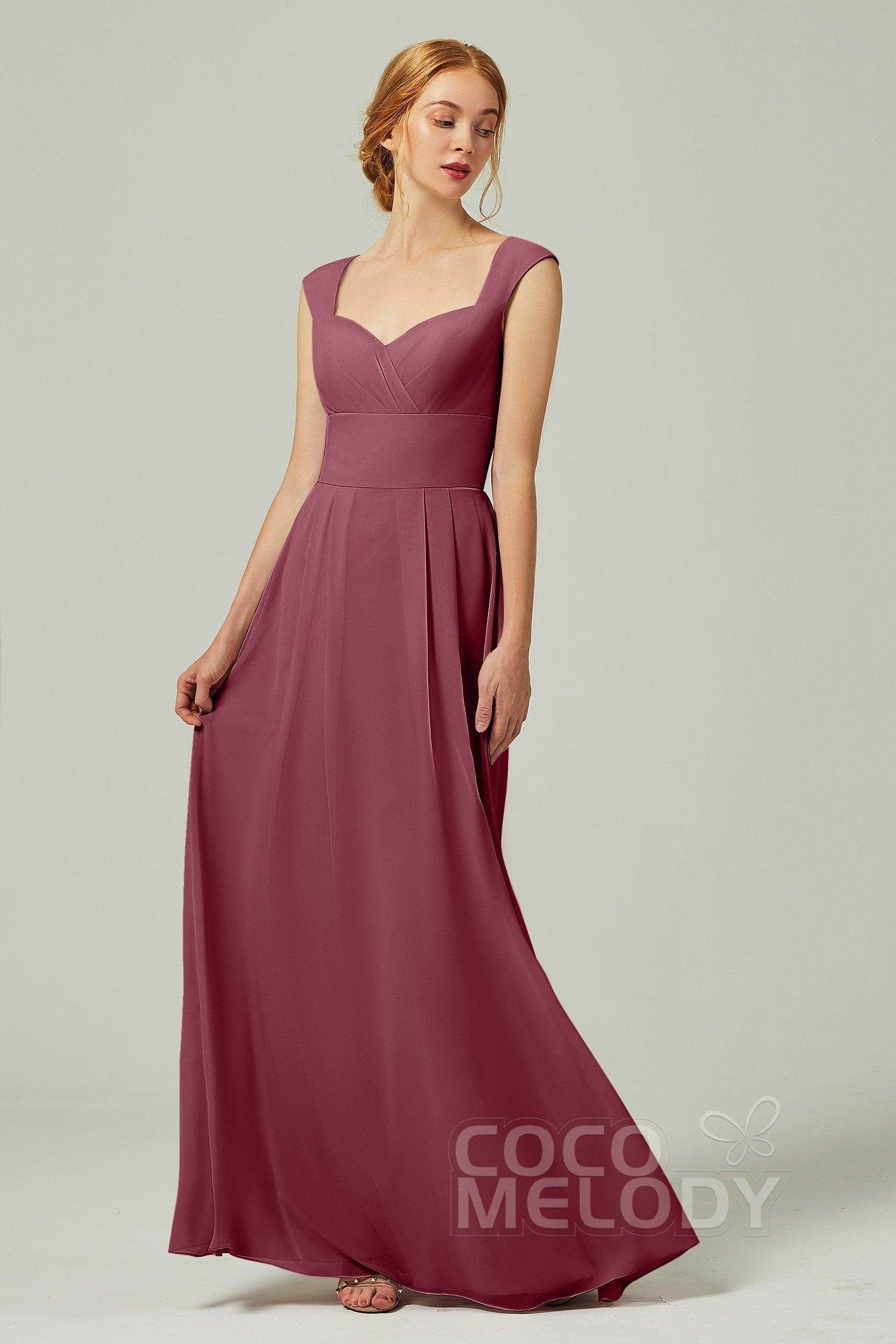 A-Line Floor Length Chiffon Bridesmaid Dress CB0315