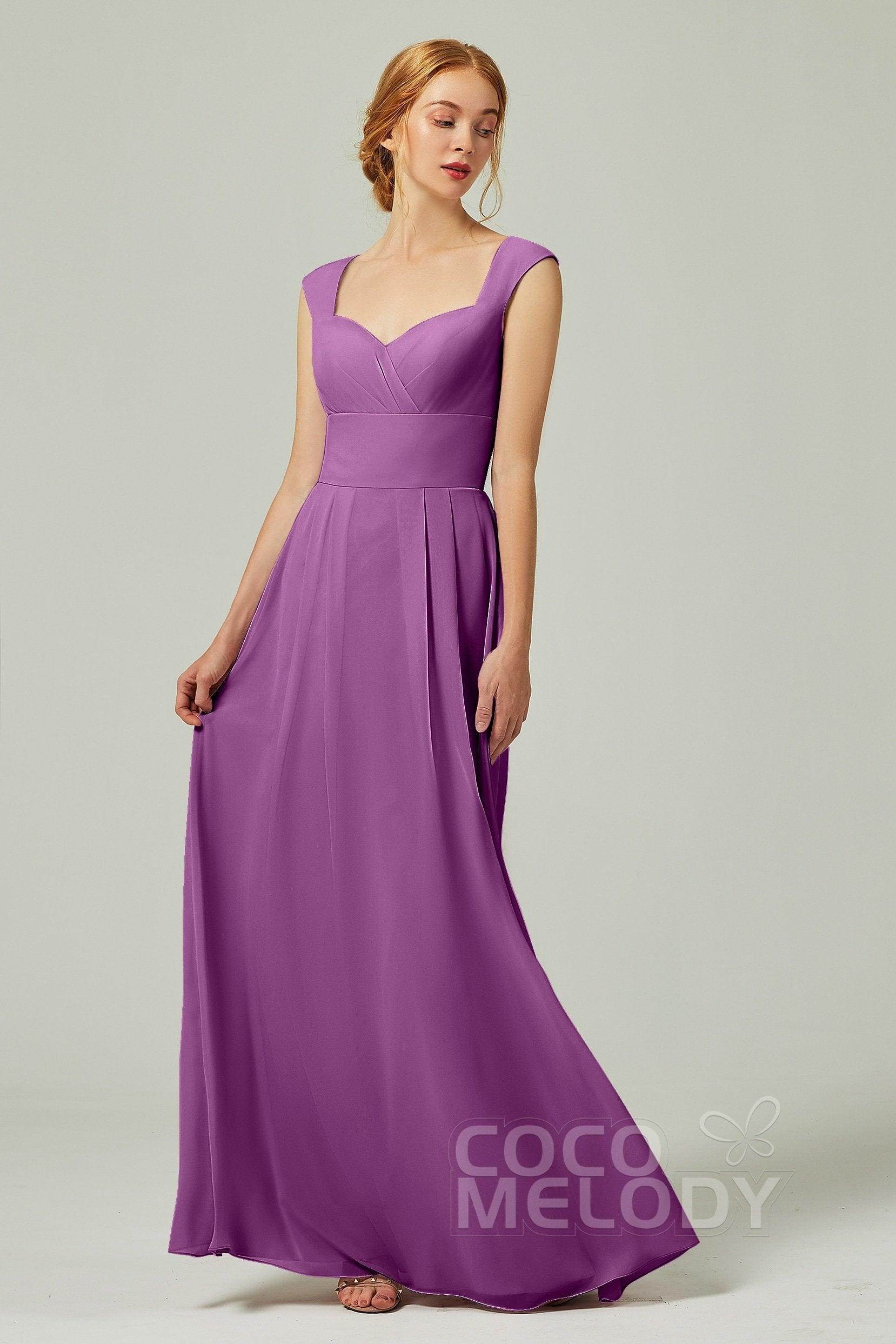 A-Line Floor Length Chiffon Bridesmaid Dress CB0315