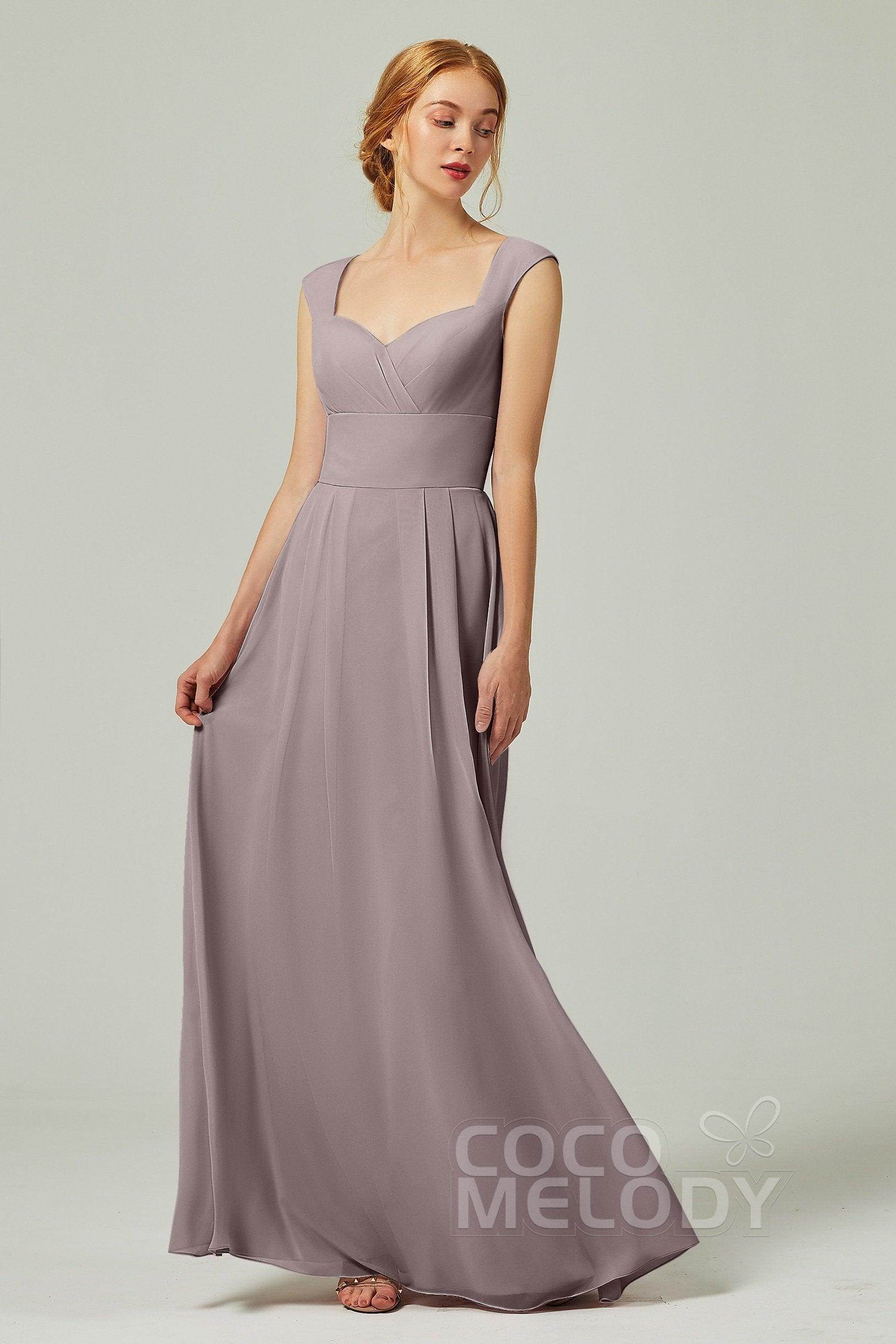 A-Line Floor Length Chiffon Bridesmaid Dress CB0315