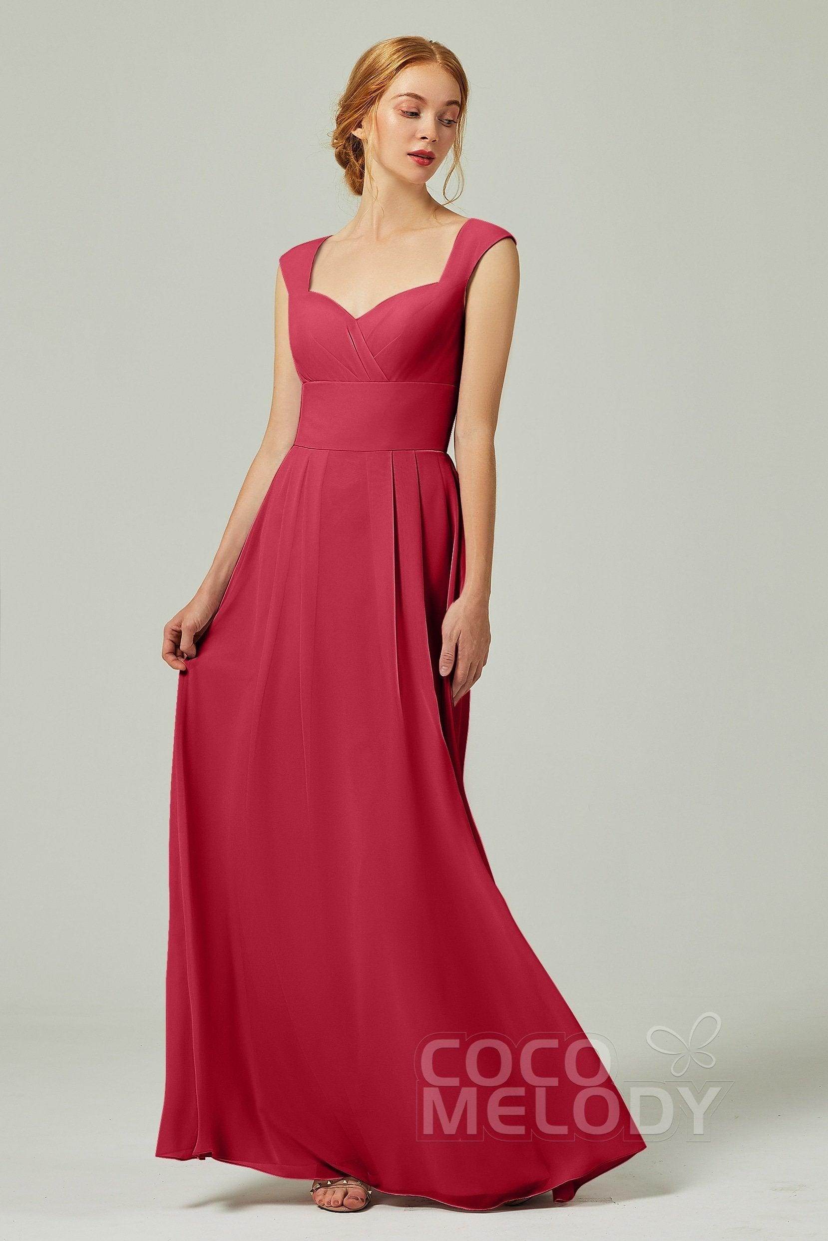 A-Line Floor Length Chiffon Bridesmaid Dress CB0315
