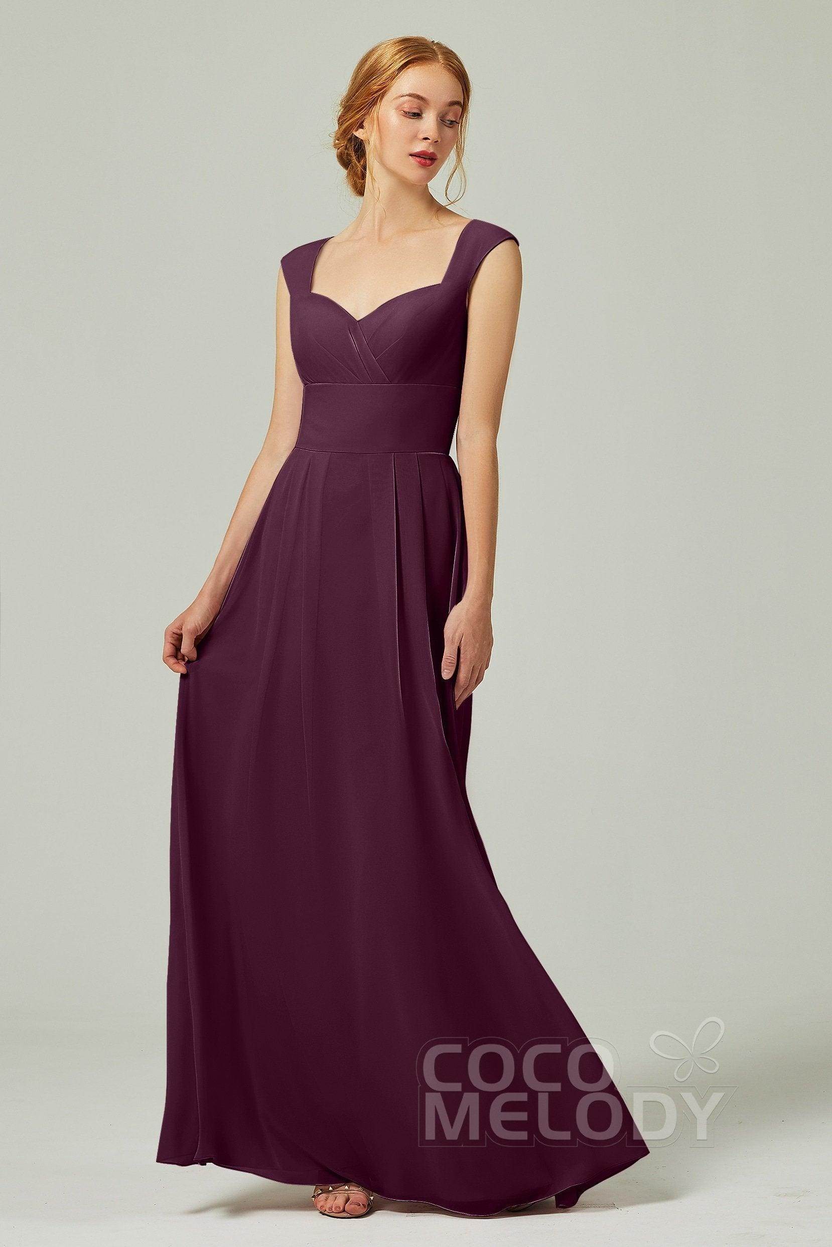 A-Line Floor Length Chiffon Bridesmaid Dress CB0315