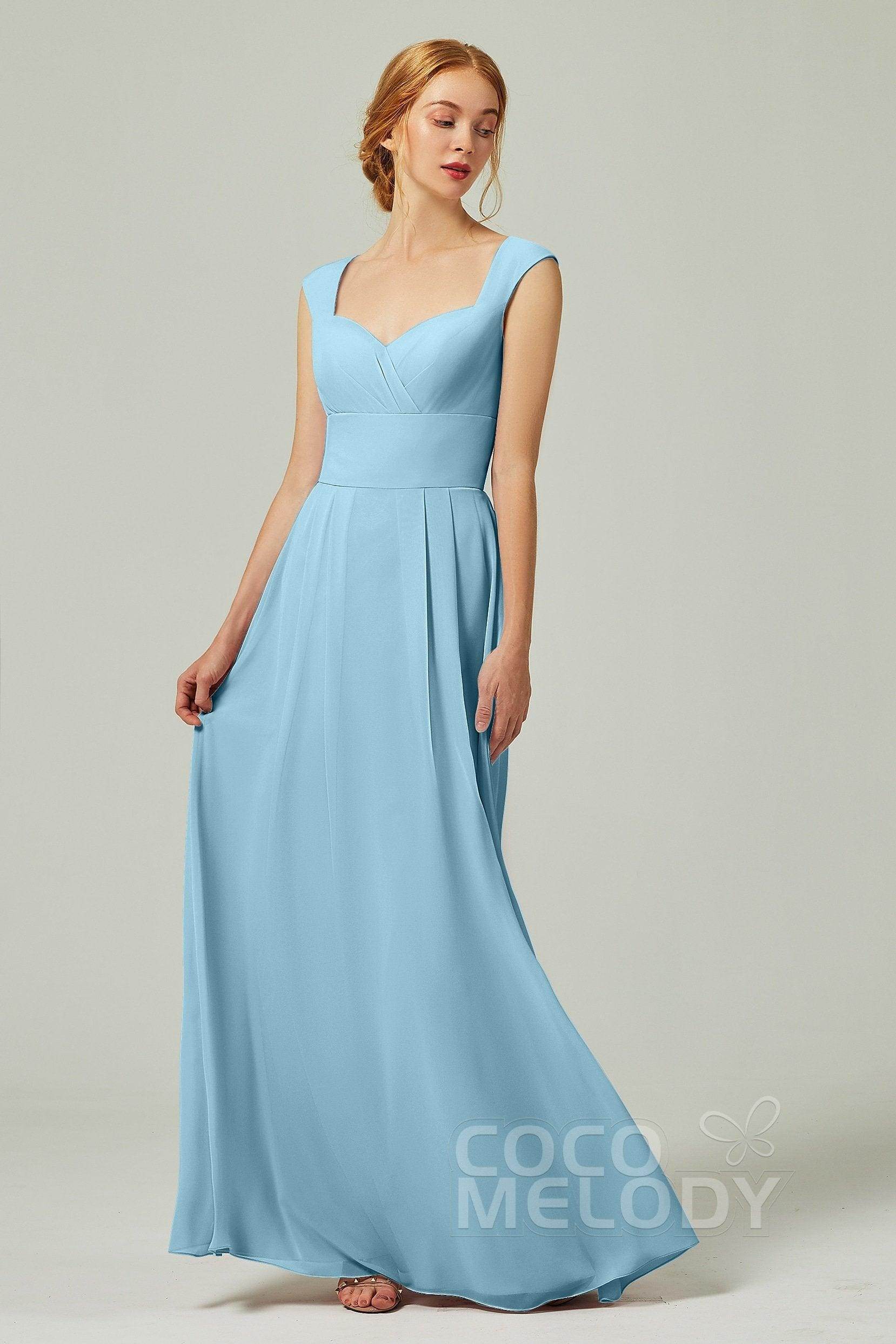 A-Line Floor Length Chiffon Bridesmaid Dress CB0315