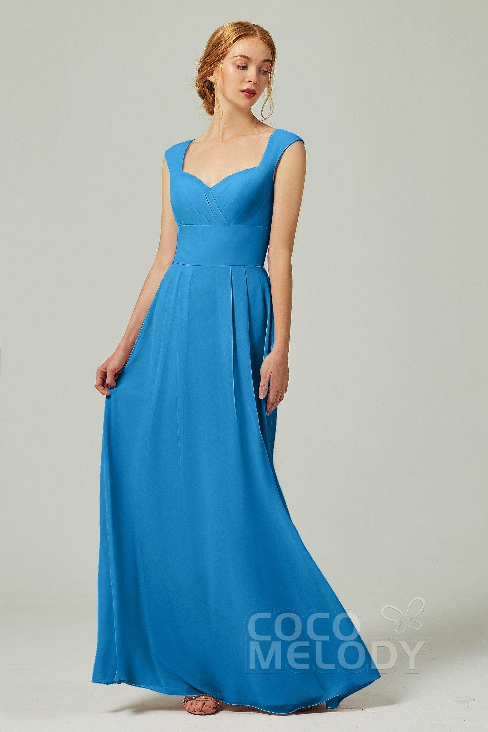 A-Line Floor Length Chiffon Bridesmaid Dress CB0315