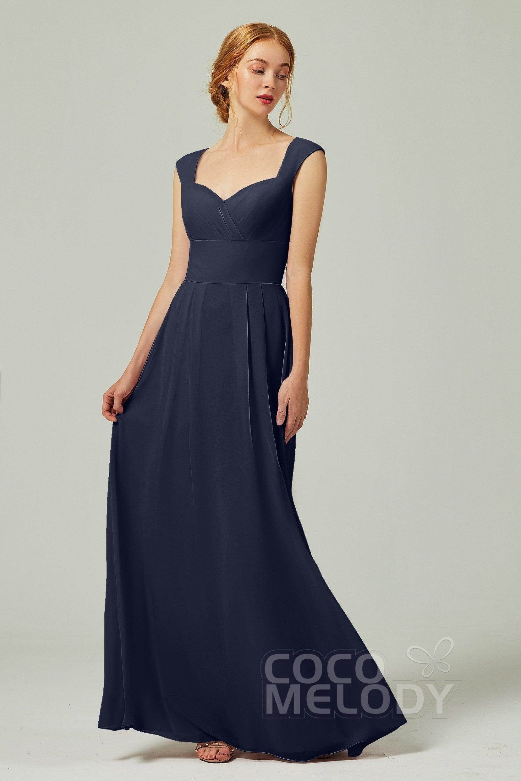 A-Line Floor Length Chiffon Bridesmaid Dress CB0315