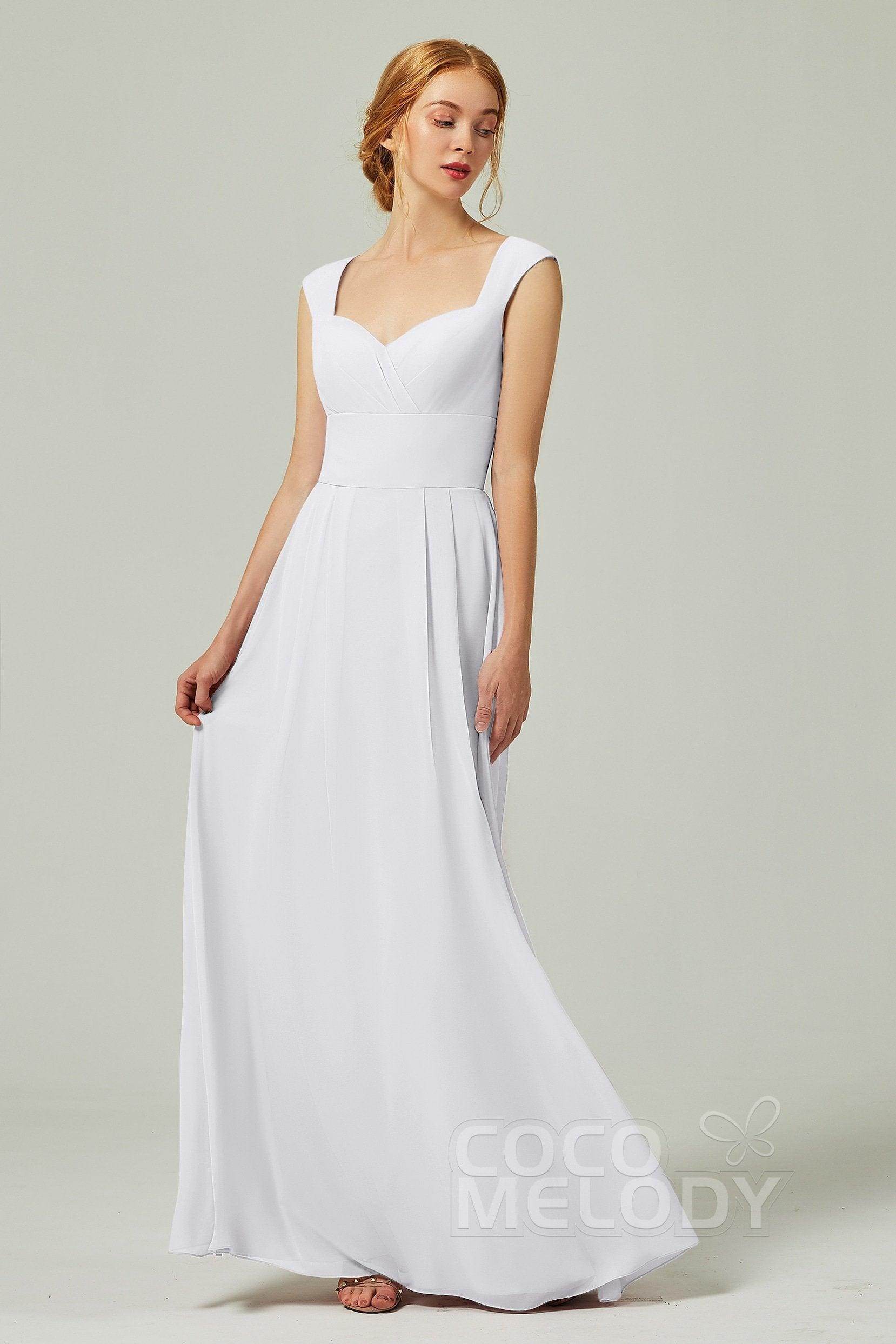 A-Line Floor Length Chiffon Bridesmaid Dress CB0315