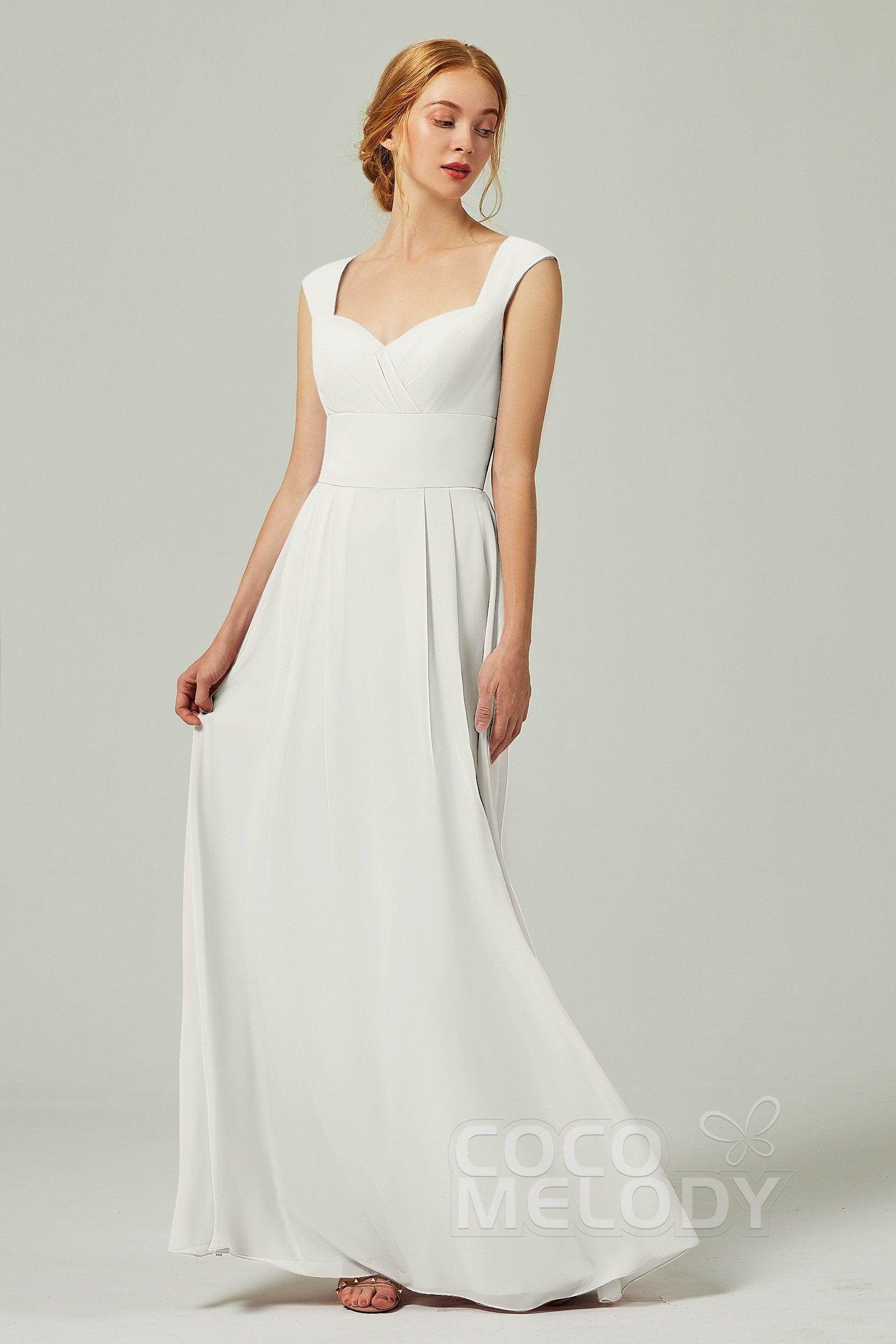 A-Line Floor Length Chiffon Bridesmaid Dress CB0315
