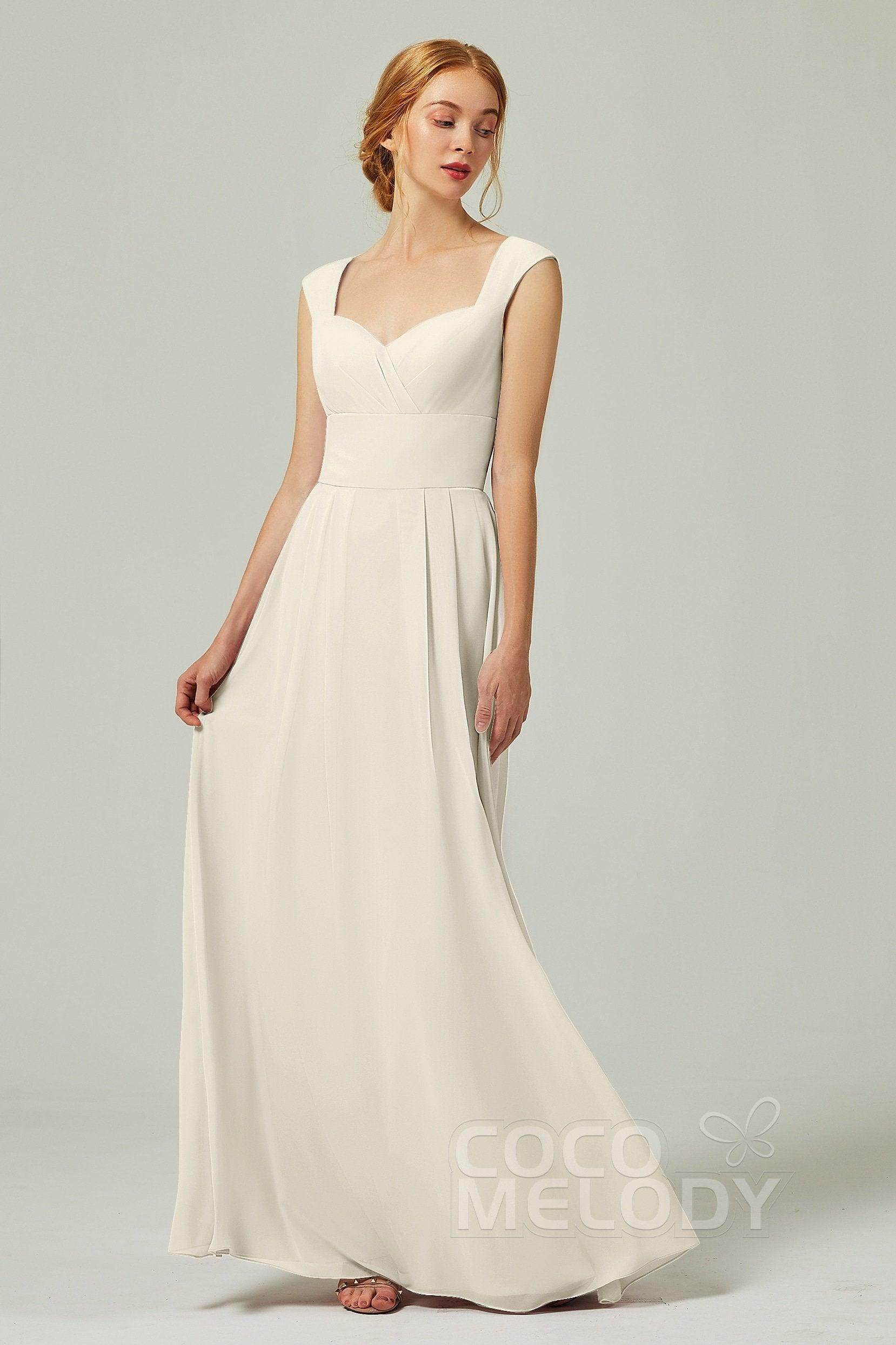 A-Line Floor Length Chiffon Bridesmaid Dress CB0315