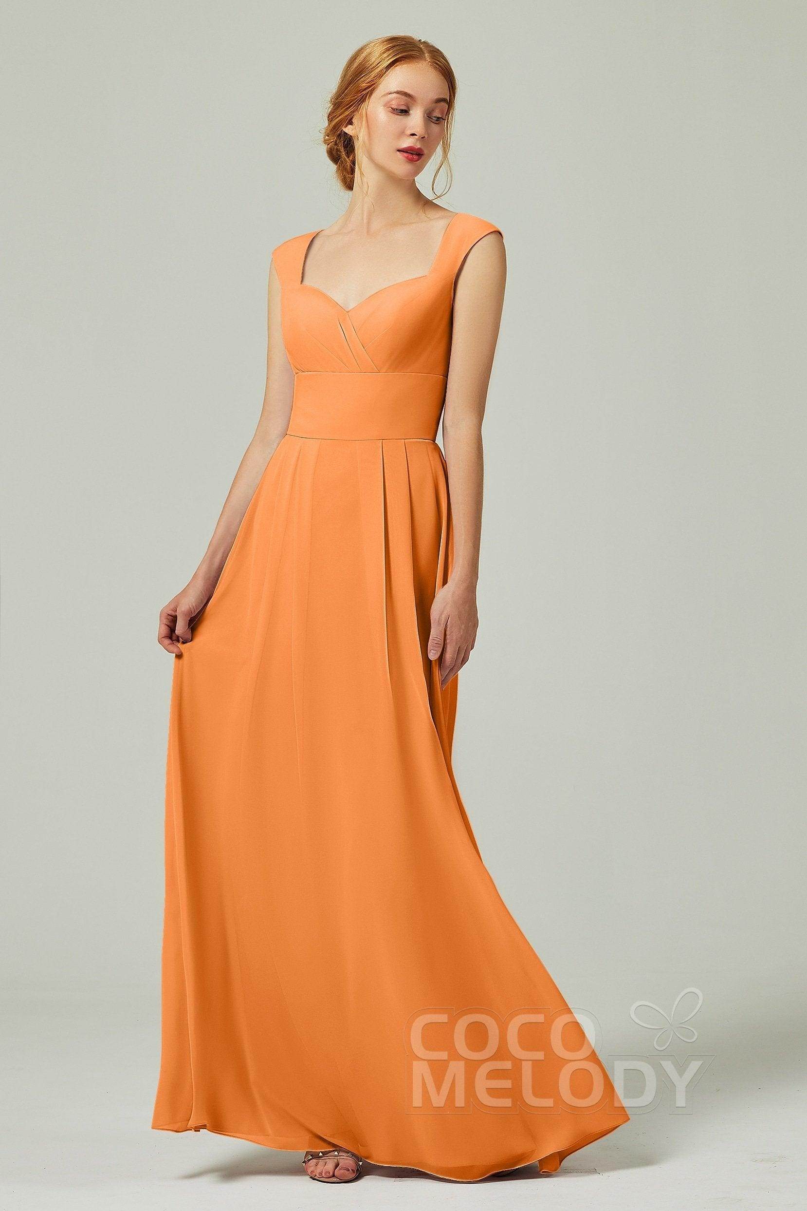 A-Line Floor Length Chiffon Bridesmaid Dress CB0315