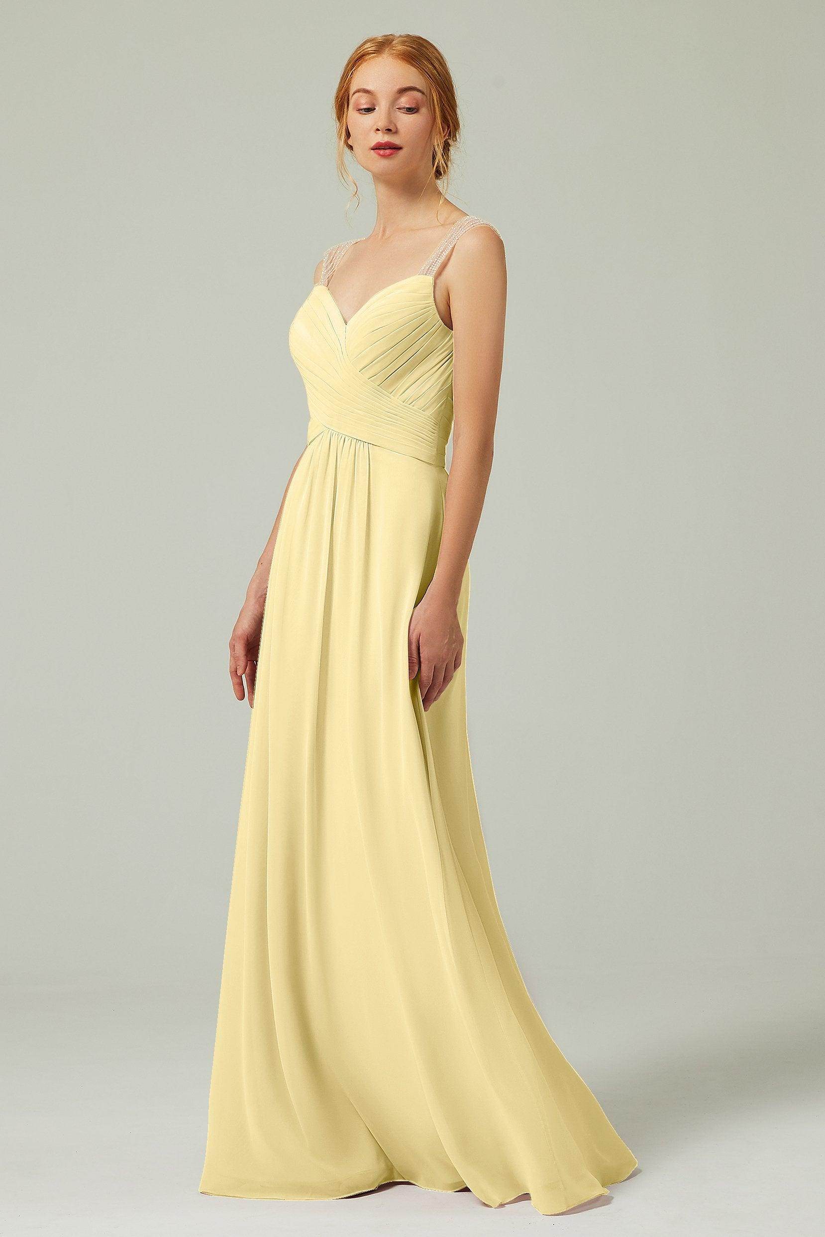 A-Line Floor Length Chiffon Bridesmaid Dress CB0316