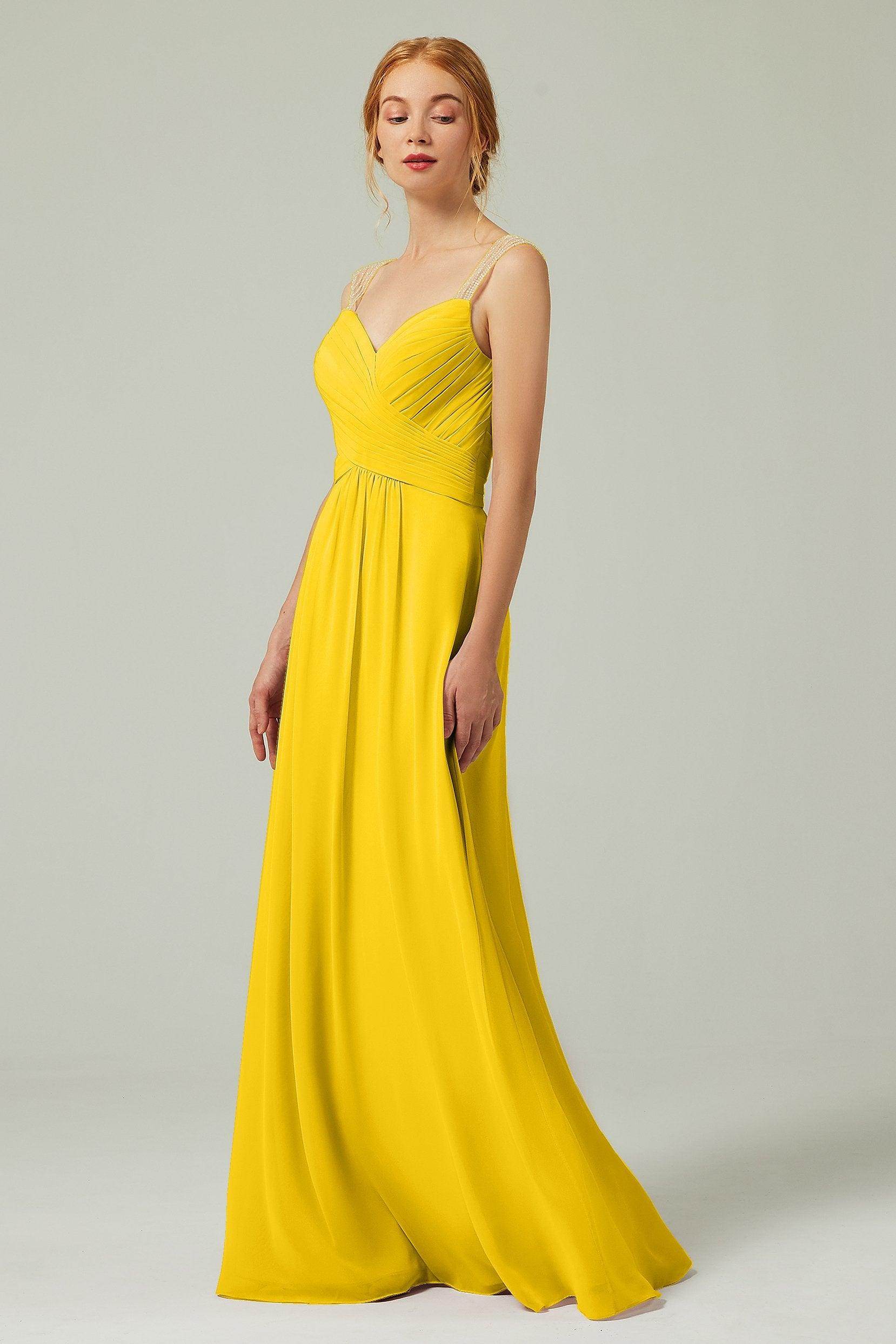 A-Line Floor Length Chiffon Bridesmaid Dress CB0316