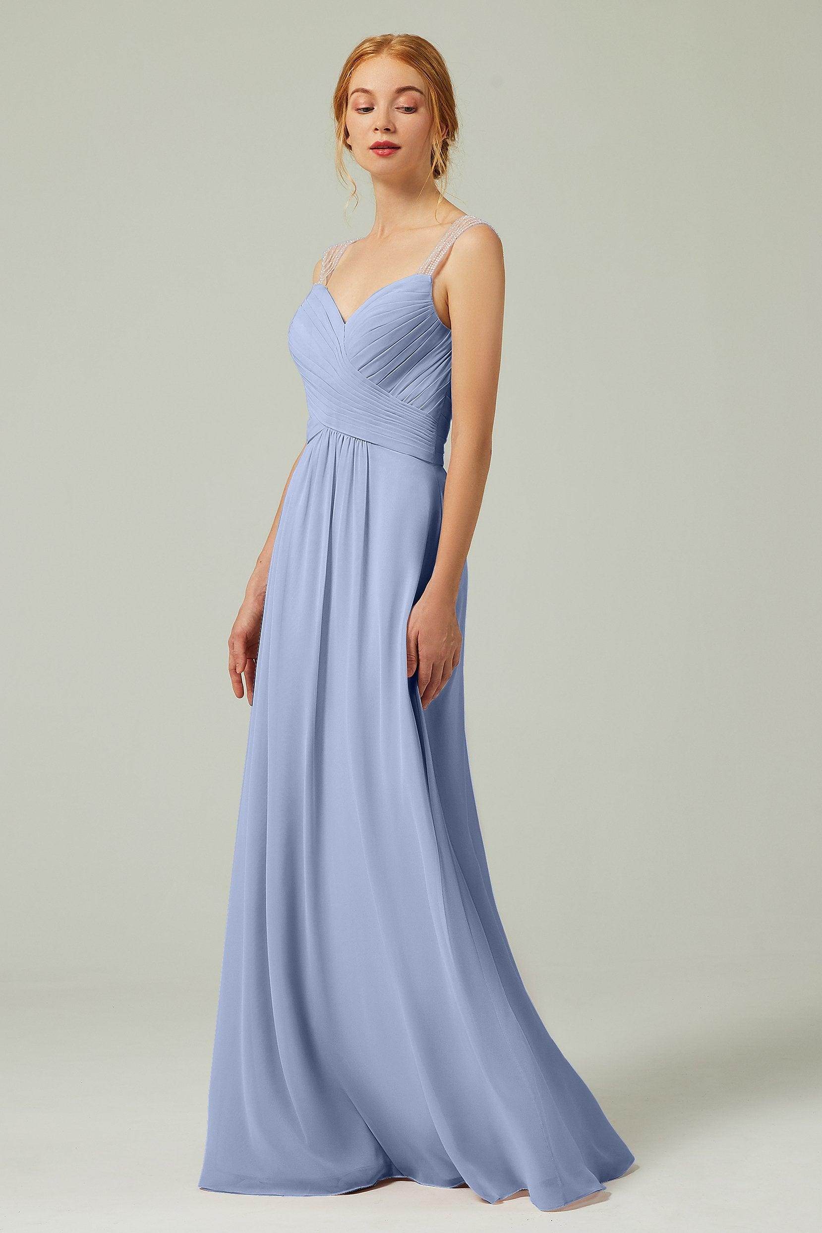 A-Line Floor Length Chiffon Bridesmaid Dress CB0316