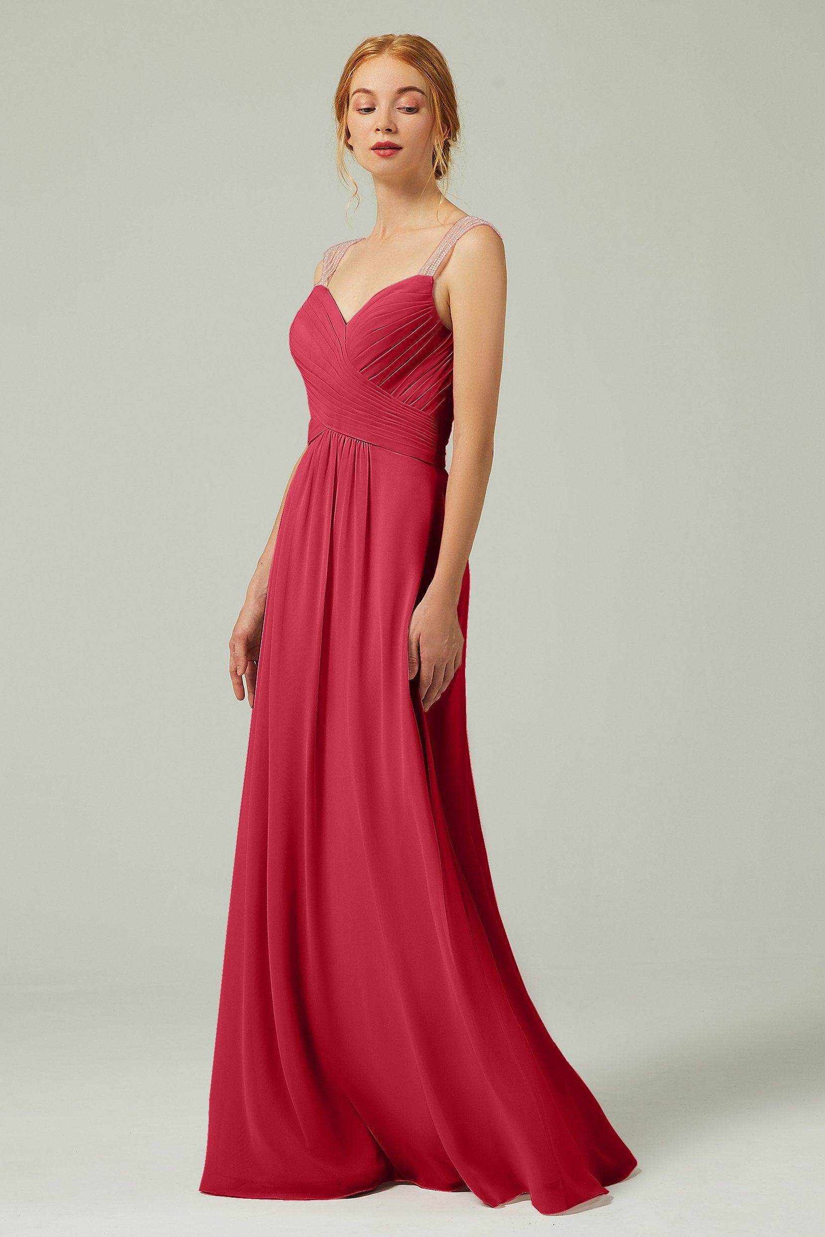 A-Line Floor Length Chiffon Bridesmaid Dress CB0316