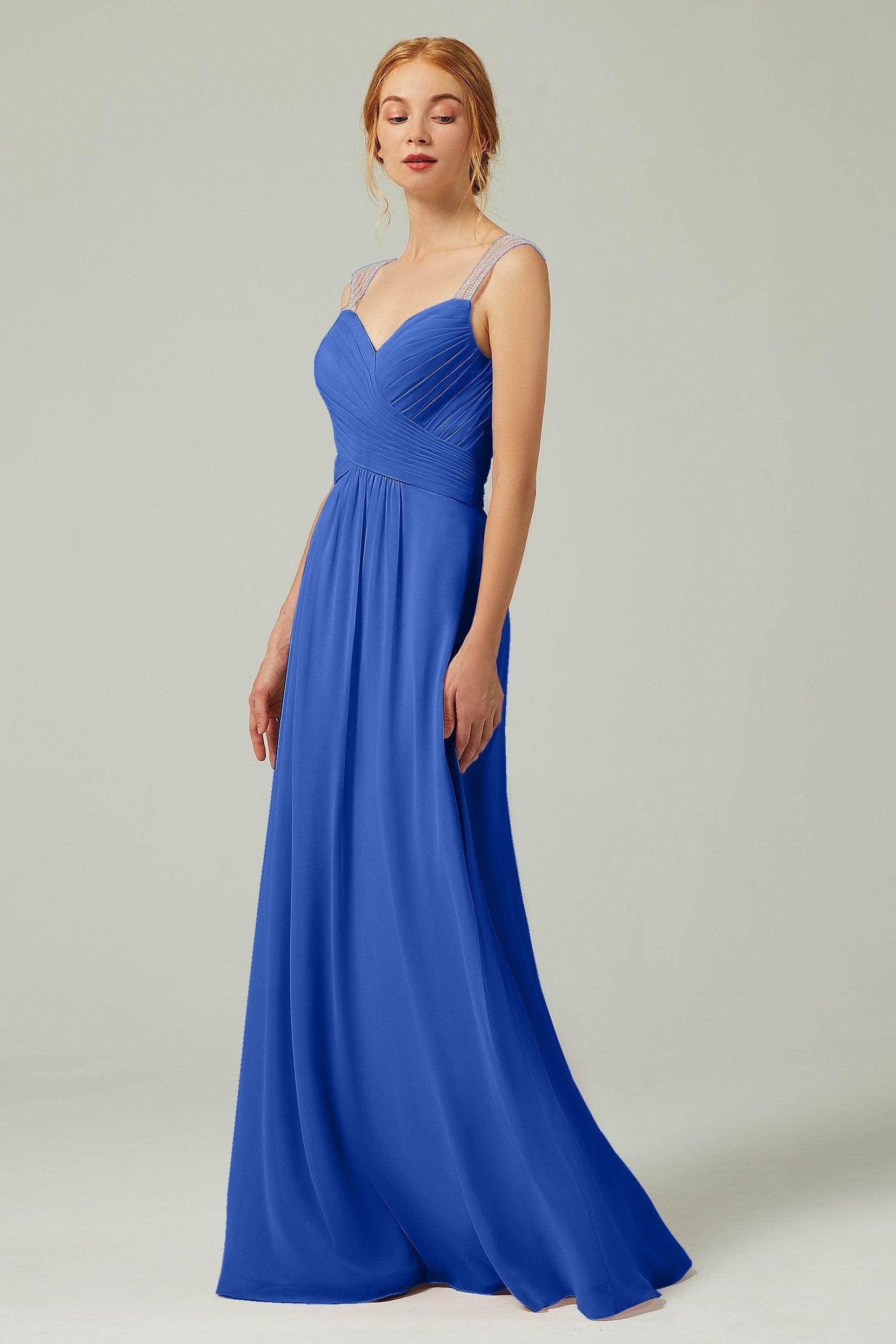 A-Line Floor Length Chiffon Bridesmaid Dress CB0316