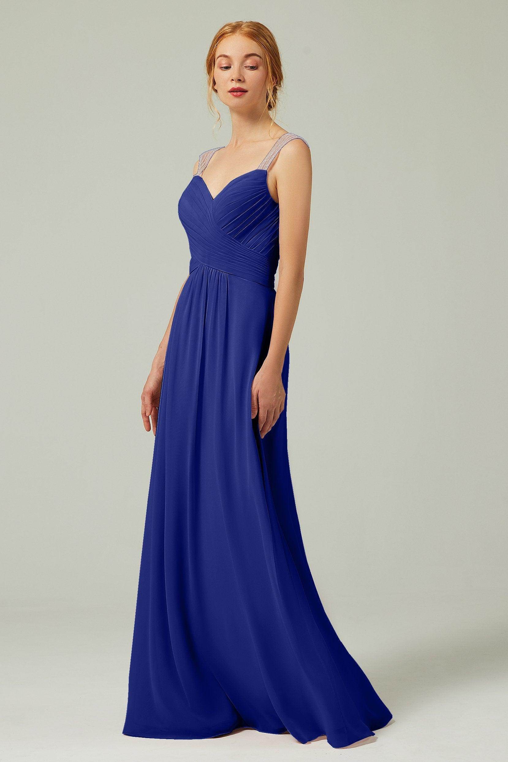 A-Line Floor Length Chiffon Bridesmaid Dress CB0316