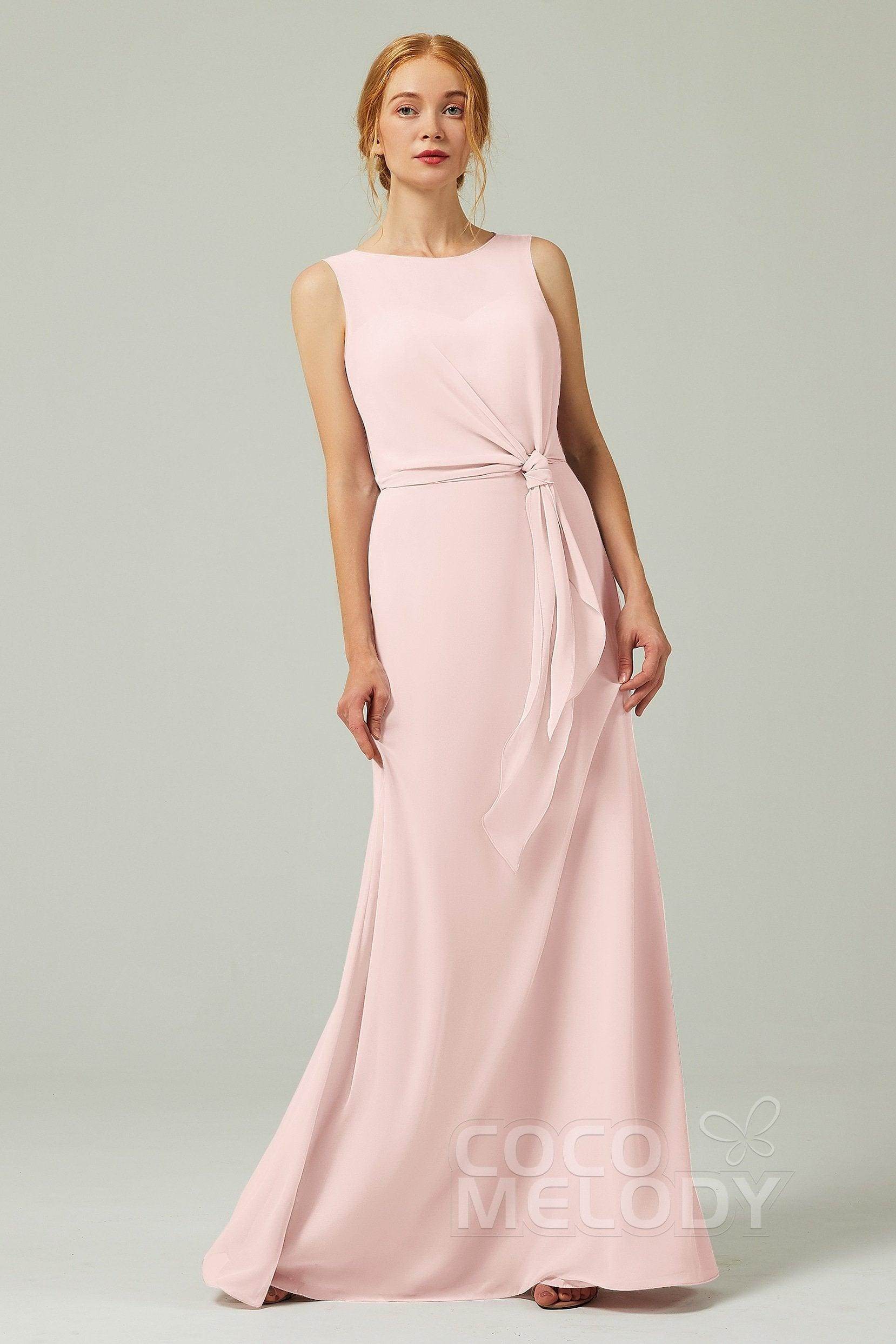 A-Line Floor Length Chiffon Bridesmaid Dress CB0317