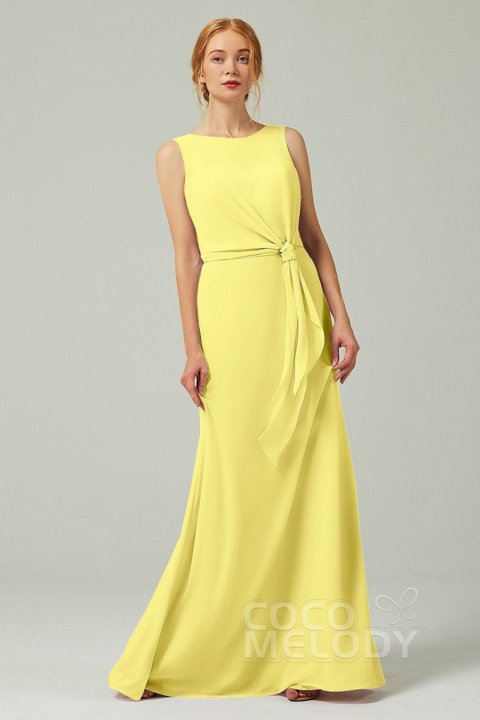 A-Line Floor Length Chiffon Bridesmaid Dress CB0317