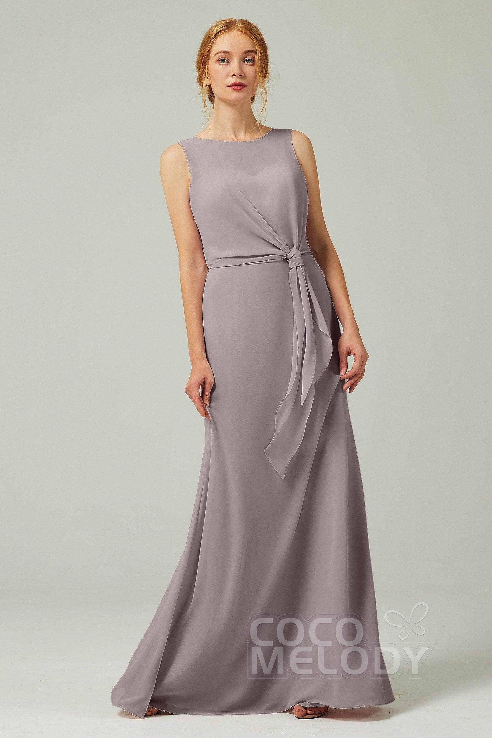A-Line Floor Length Chiffon Bridesmaid Dress CB0317