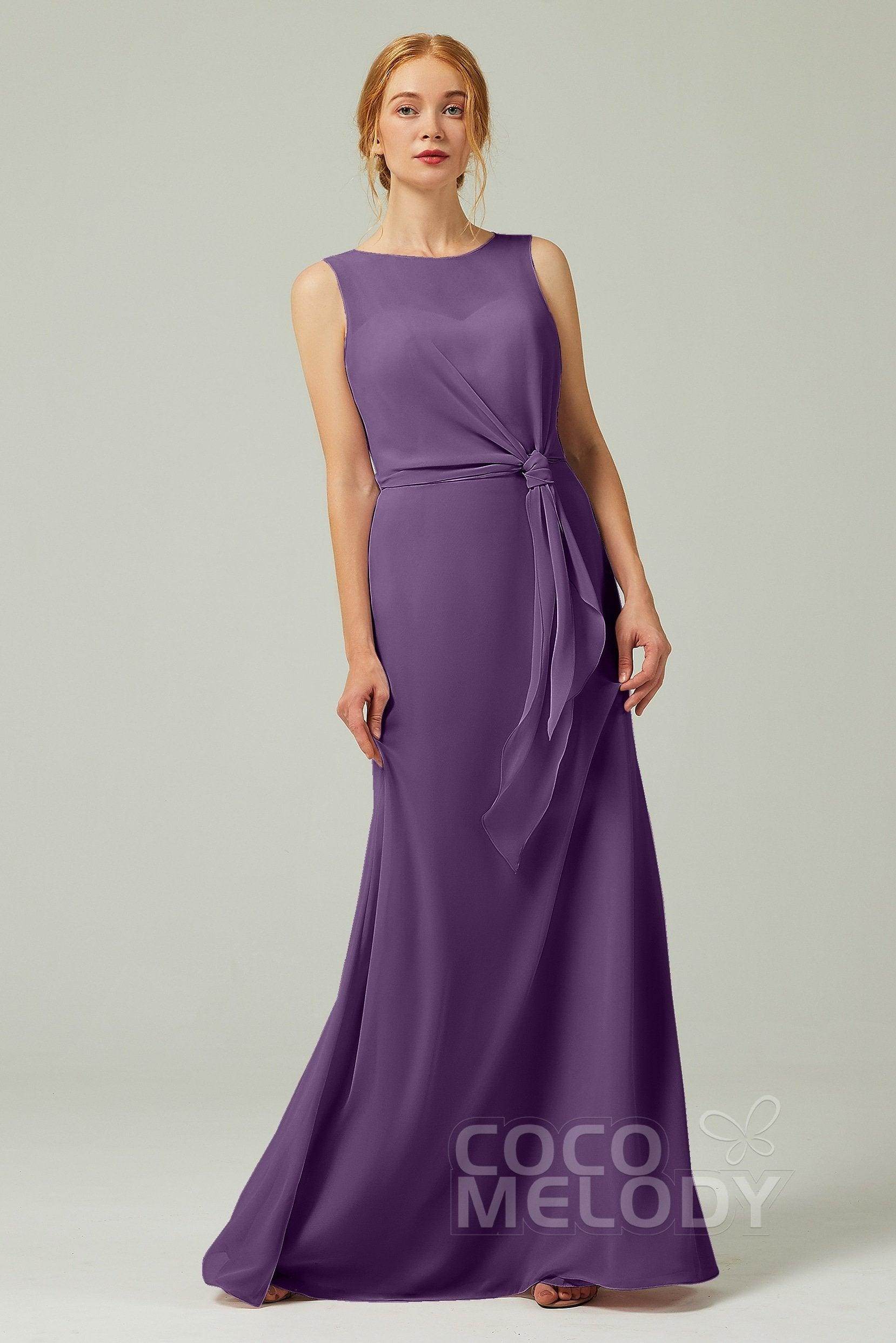 A-Line Floor Length Chiffon Bridesmaid Dress CB0317