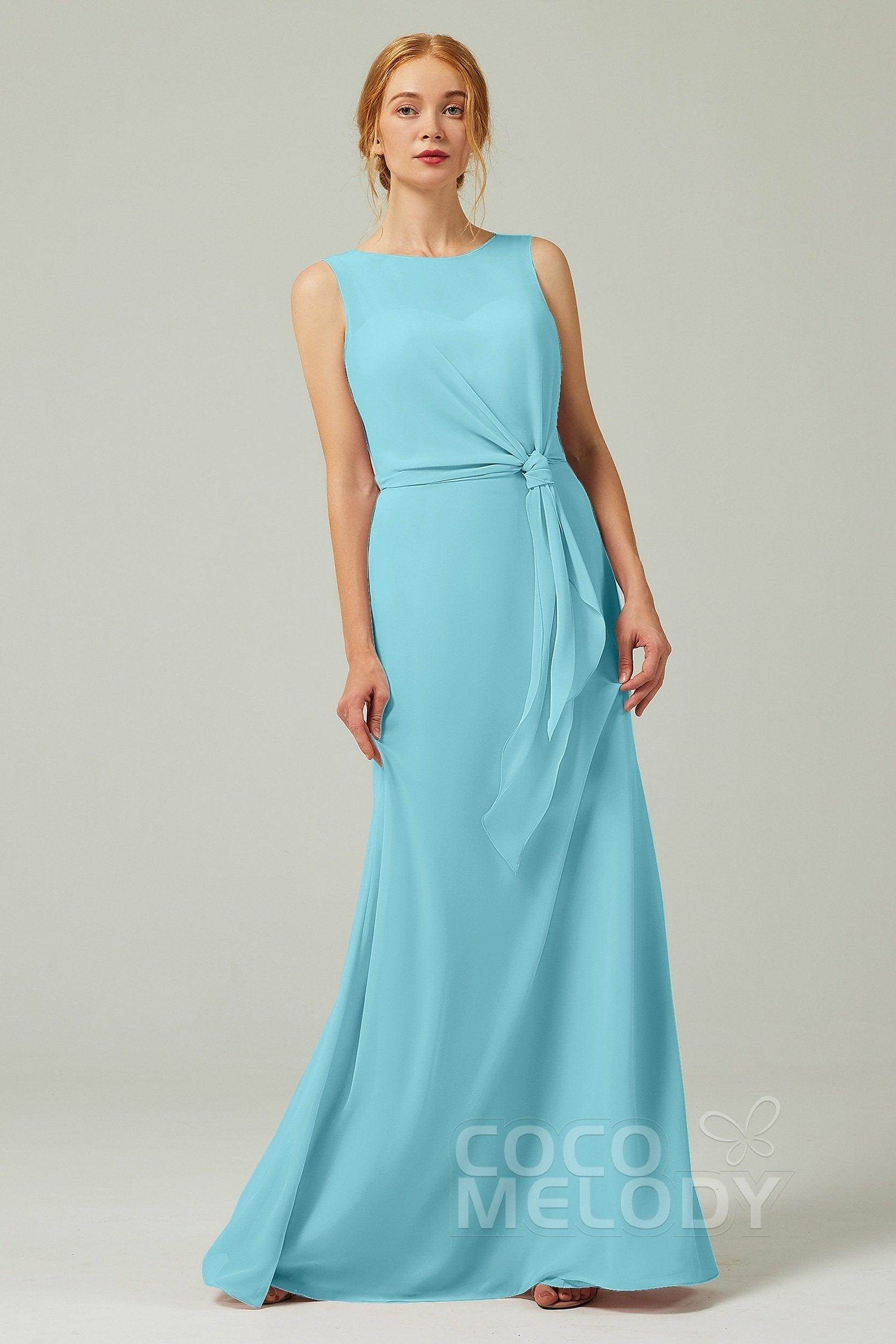 A-Line Floor Length Chiffon Bridesmaid Dress CB0317