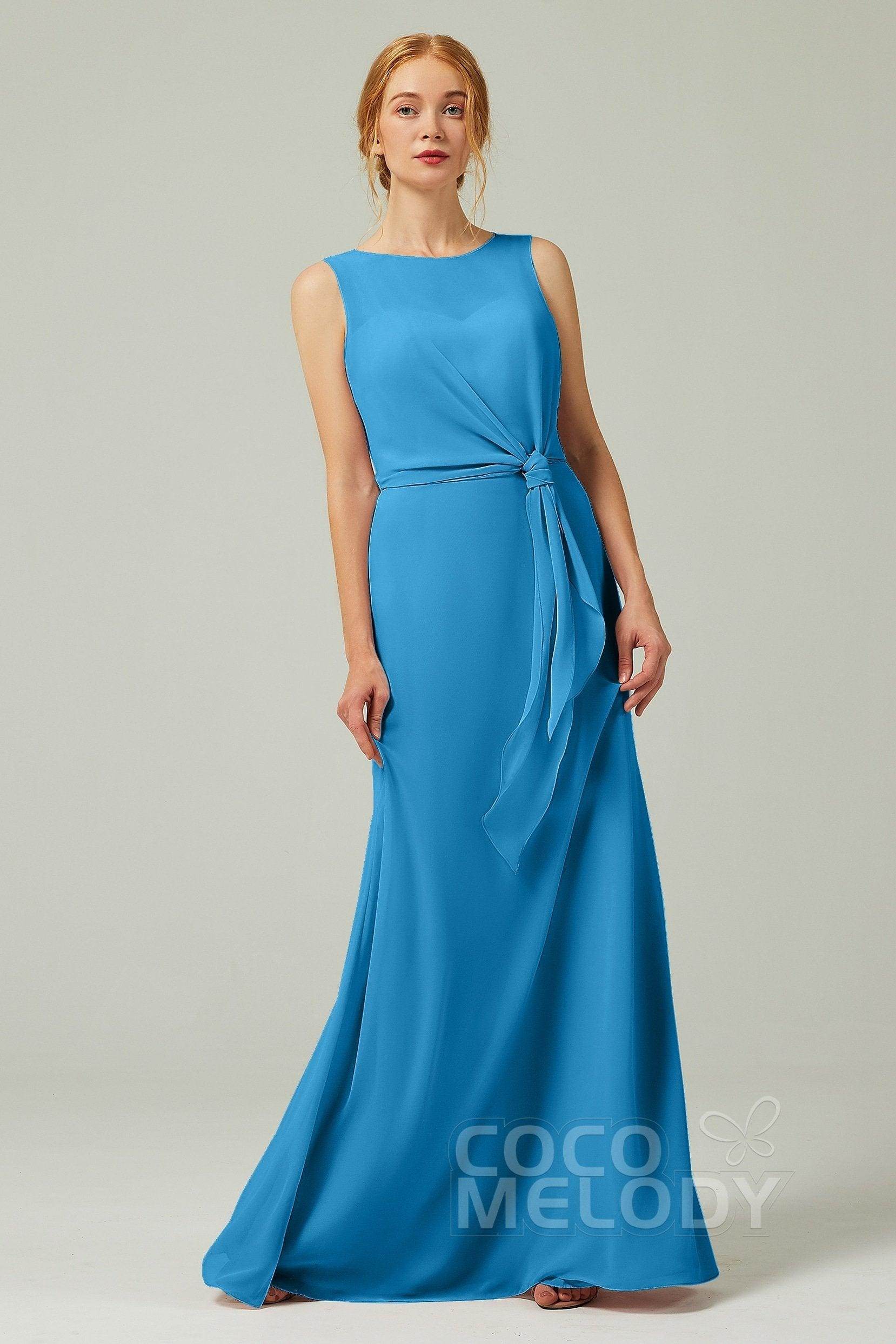 A-Line Floor Length Chiffon Bridesmaid Dress CB0317
