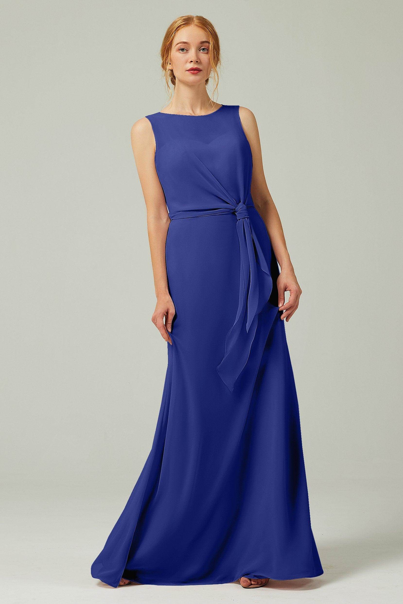 A-Line Floor Length Chiffon Bridesmaid Dress CB0317