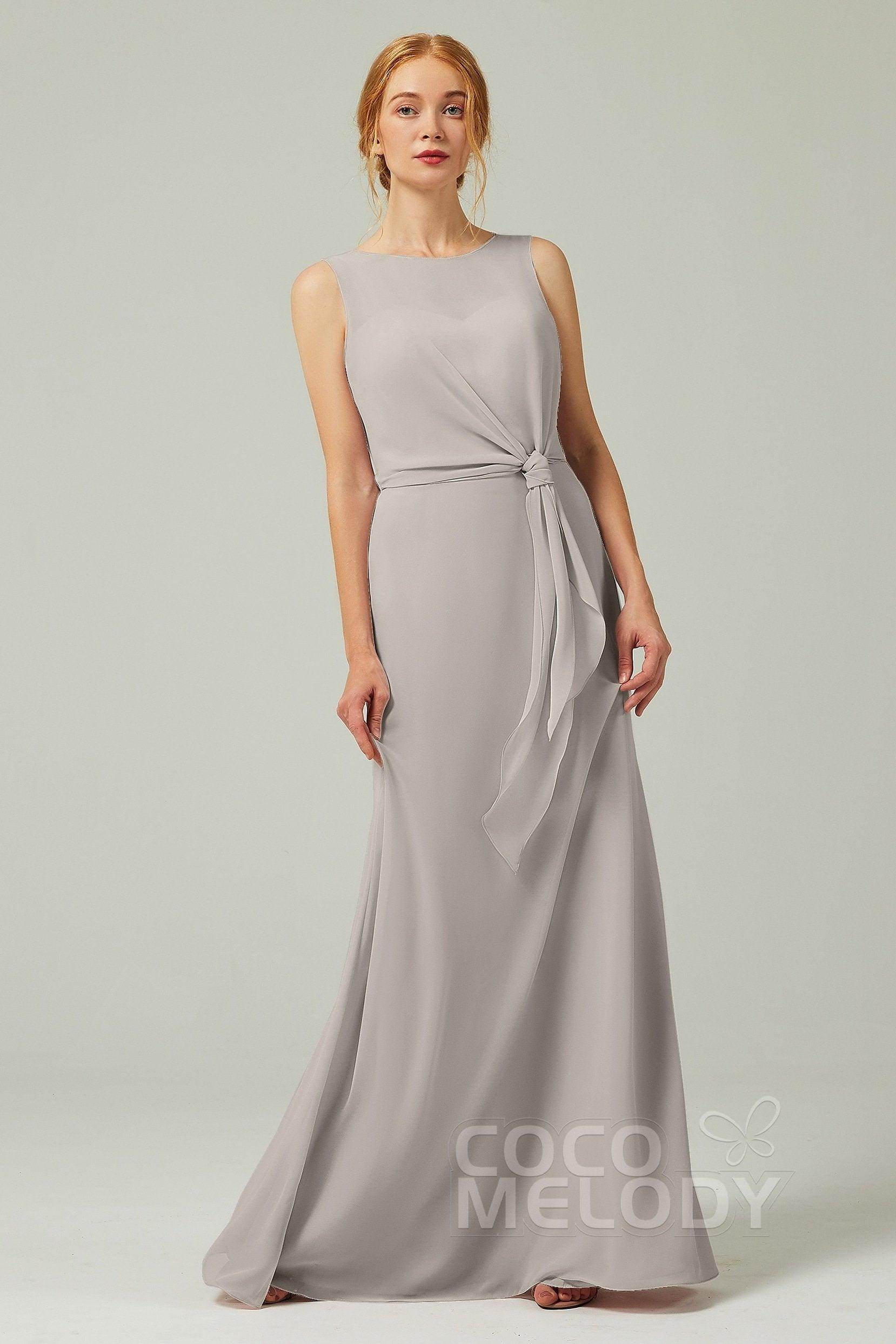 A-Line Floor Length Chiffon Bridesmaid Dress CB0317