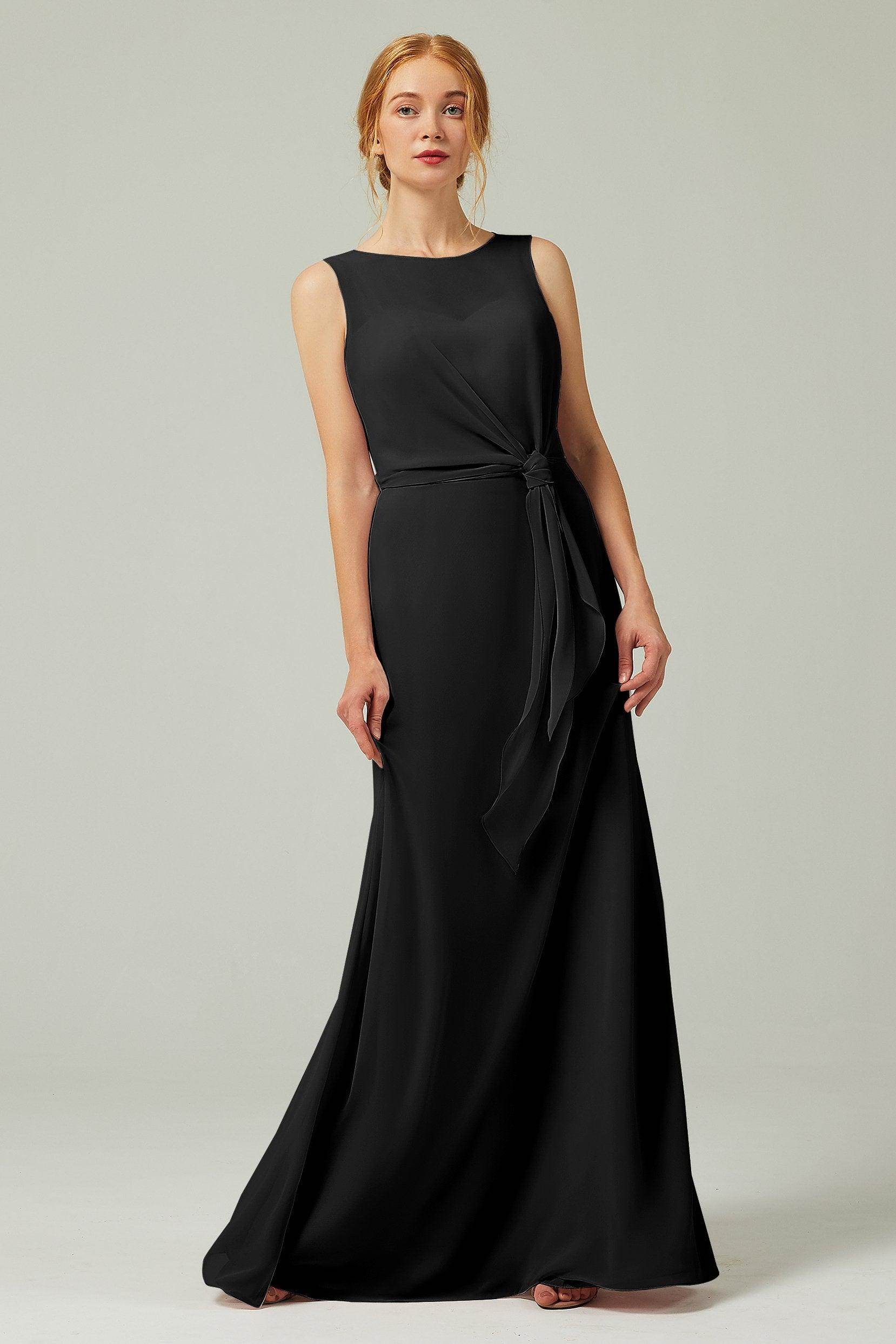 A-Line Floor Length Chiffon Bridesmaid Dress CB0317