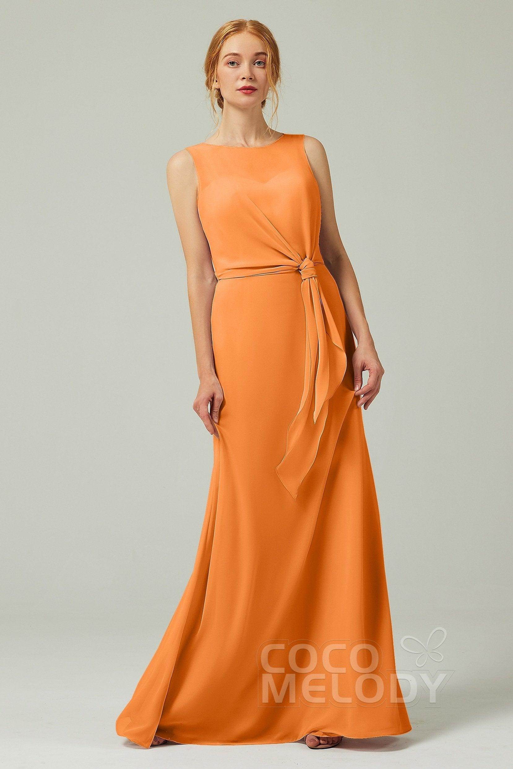 A-Line Floor Length Chiffon Bridesmaid Dress CB0317