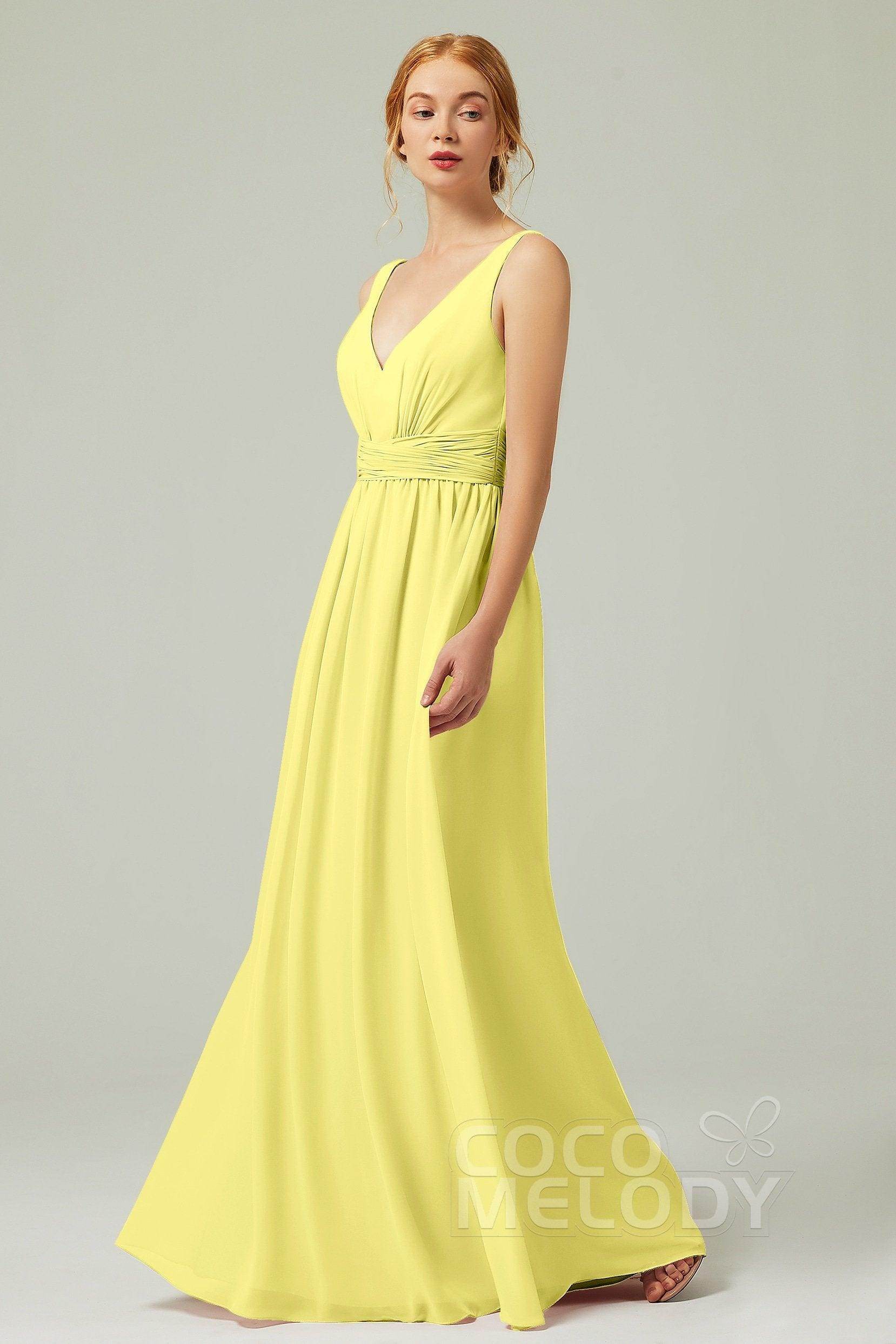 A-Line Floor Length Chiffon Bridesmaid Dress CB0318