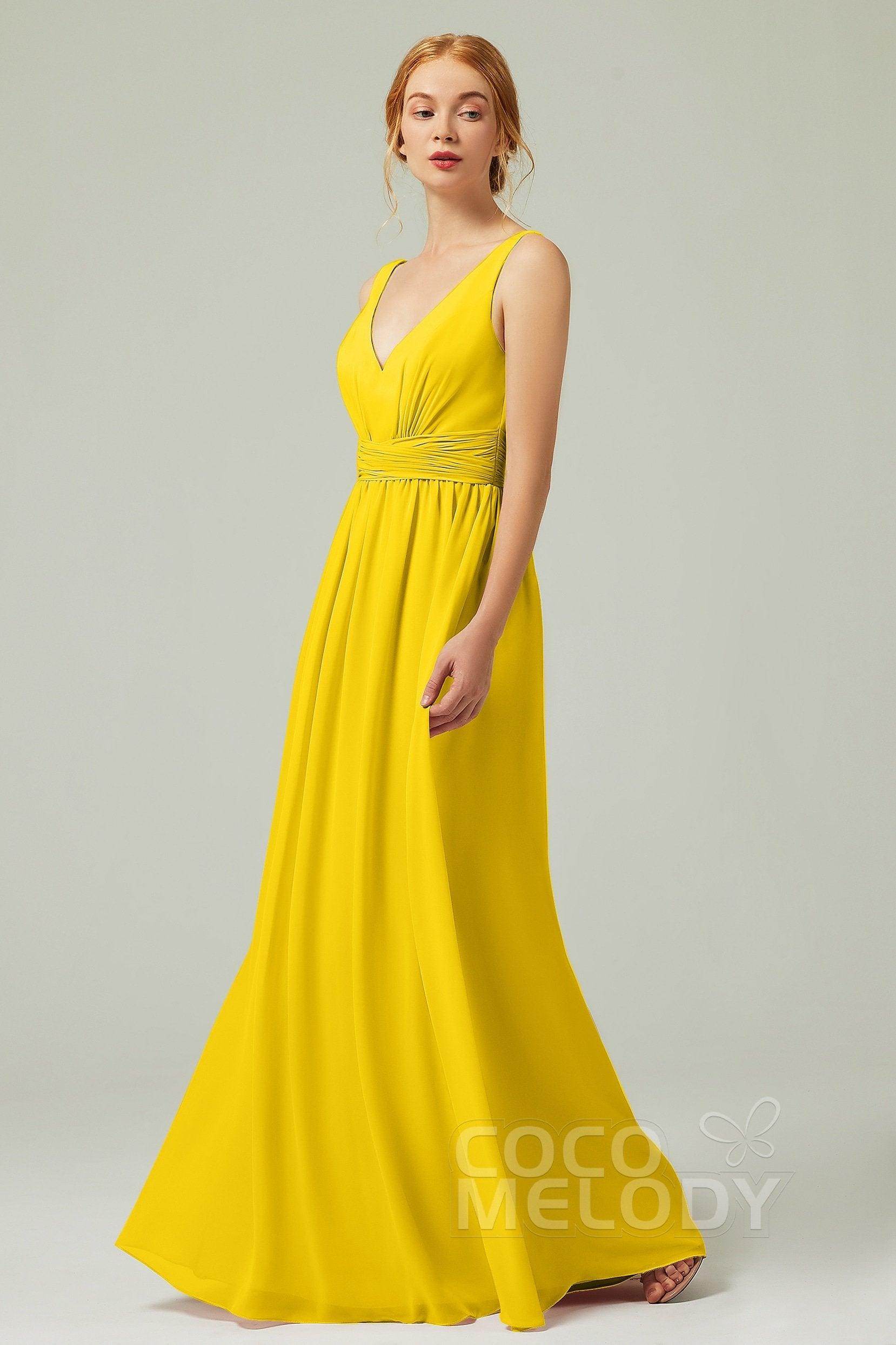 A-Line Floor Length Chiffon Bridesmaid Dress CB0318