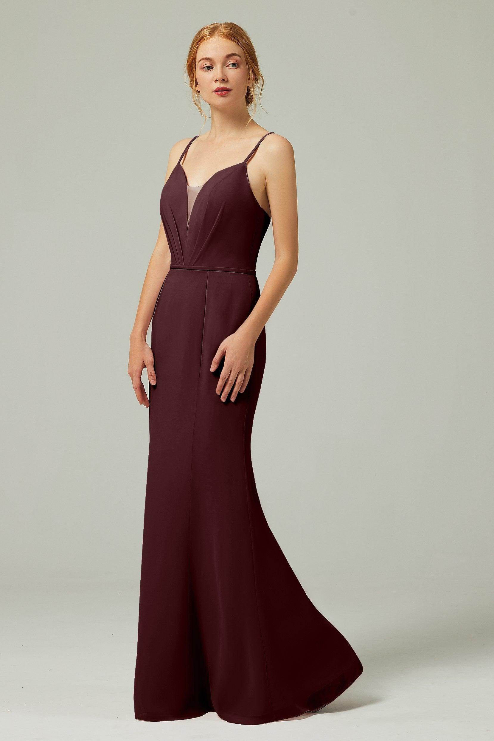 Trumpet-Mermaid Floor Length Chiffon Bridesmaid Dress CB0319