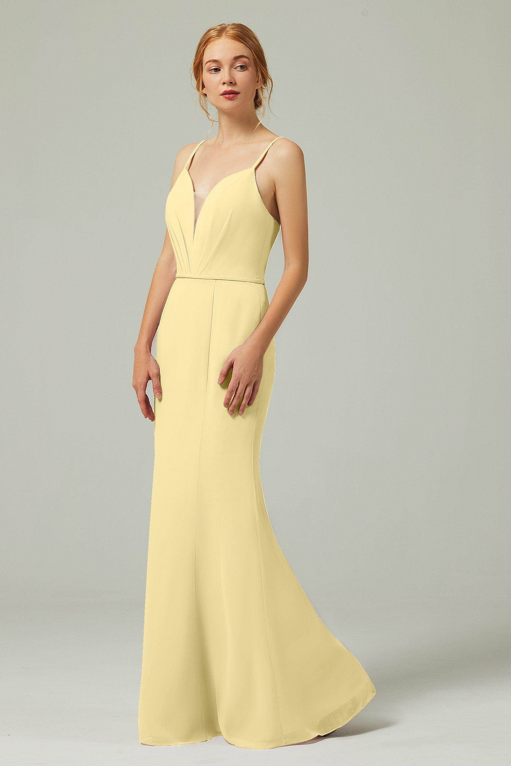 Trumpet-Mermaid Floor Length Chiffon Bridesmaid Dress CB0319