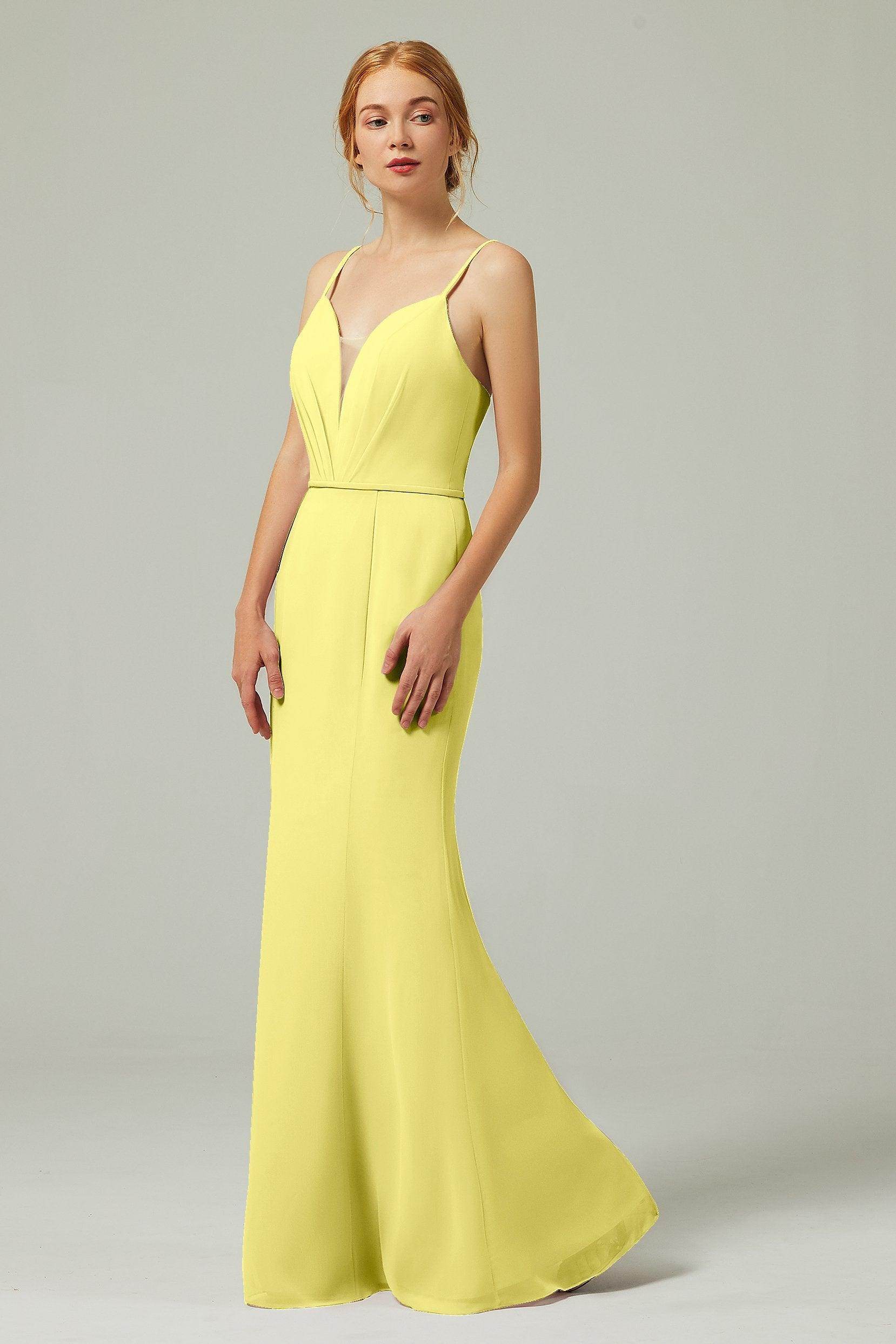 Trumpet-Mermaid Floor Length Chiffon Bridesmaid Dress CB0319