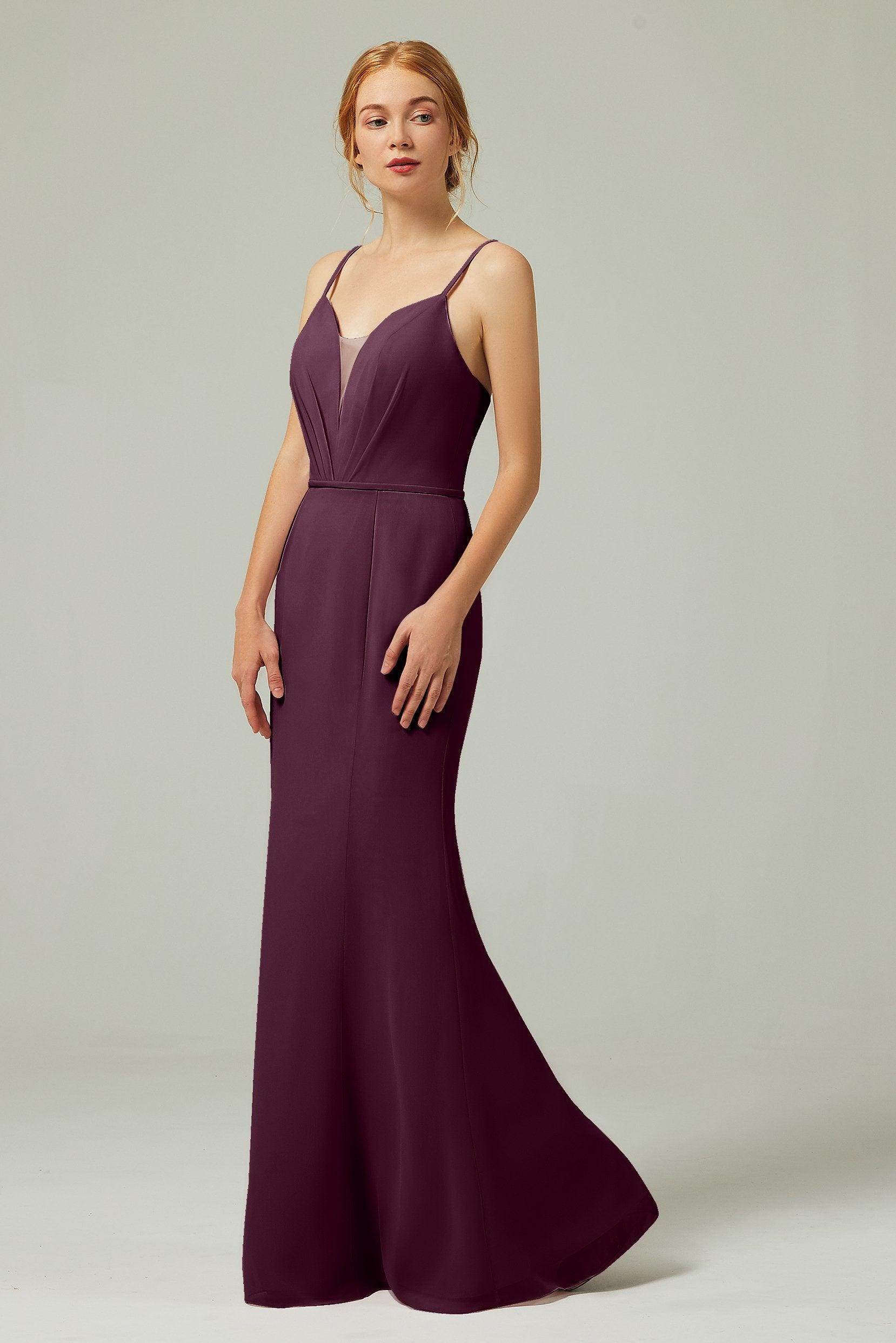 Trumpet-Mermaid Floor Length Chiffon Bridesmaid Dress CB0319